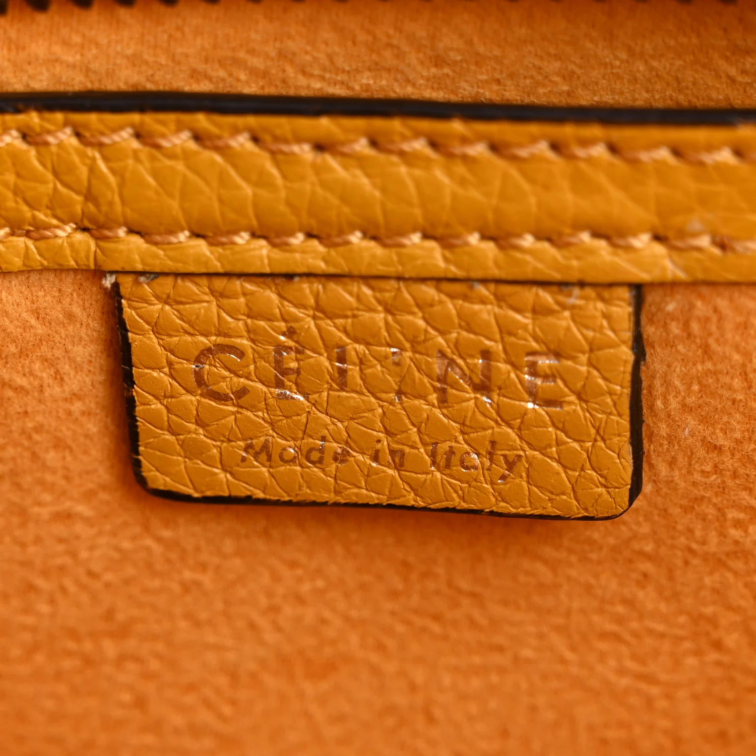 Drummed Calfskin Nano Luggage Ocre - Image 6