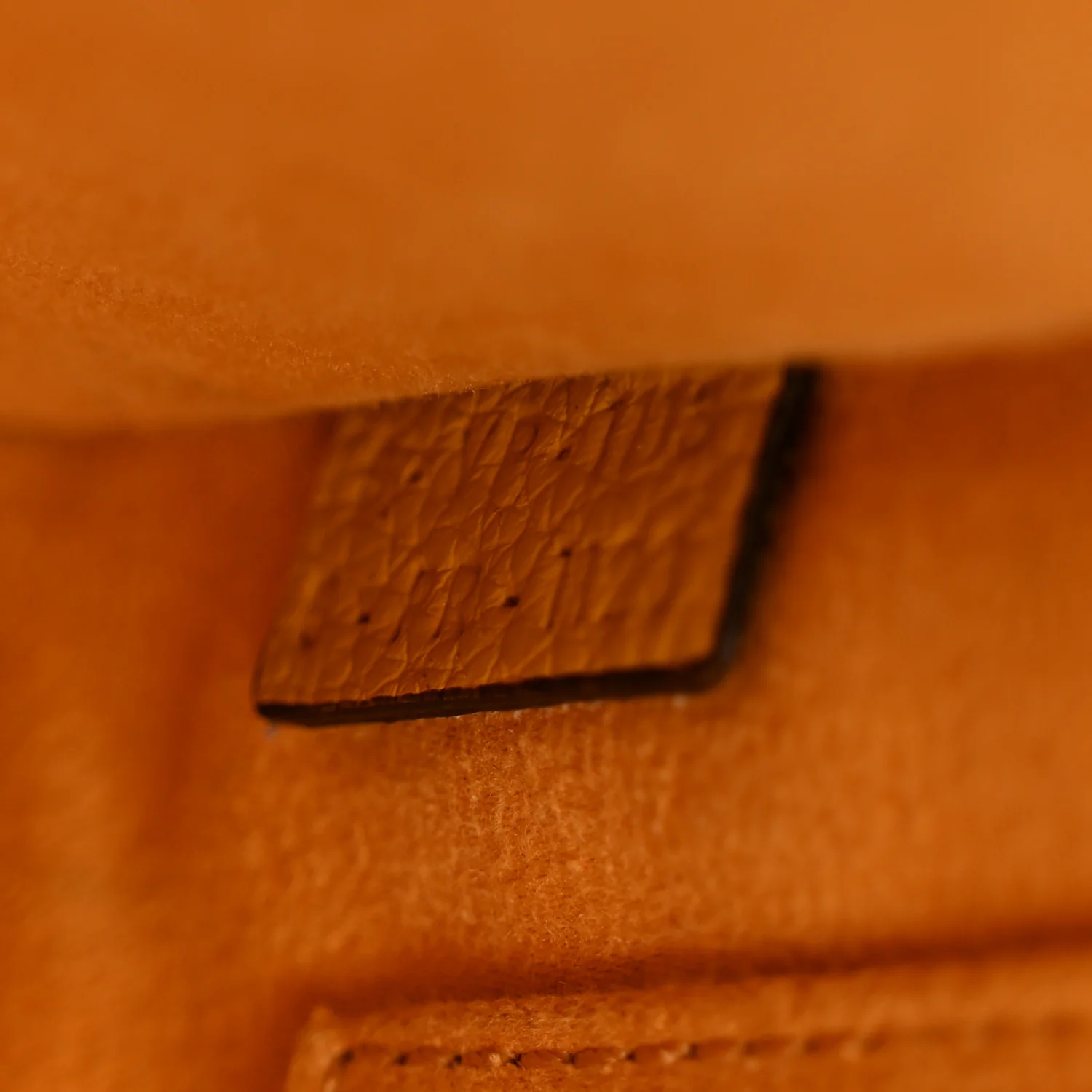 Drummed Calfskin Nano Luggage Ocre - Image 7