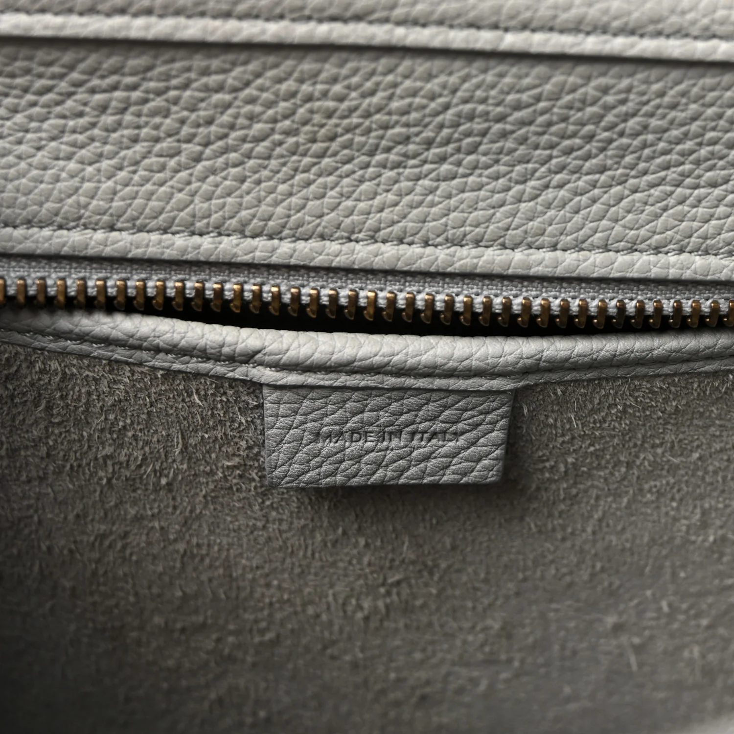 Drummed Calfskin Nano Luggage Pearl Blue - Image 7