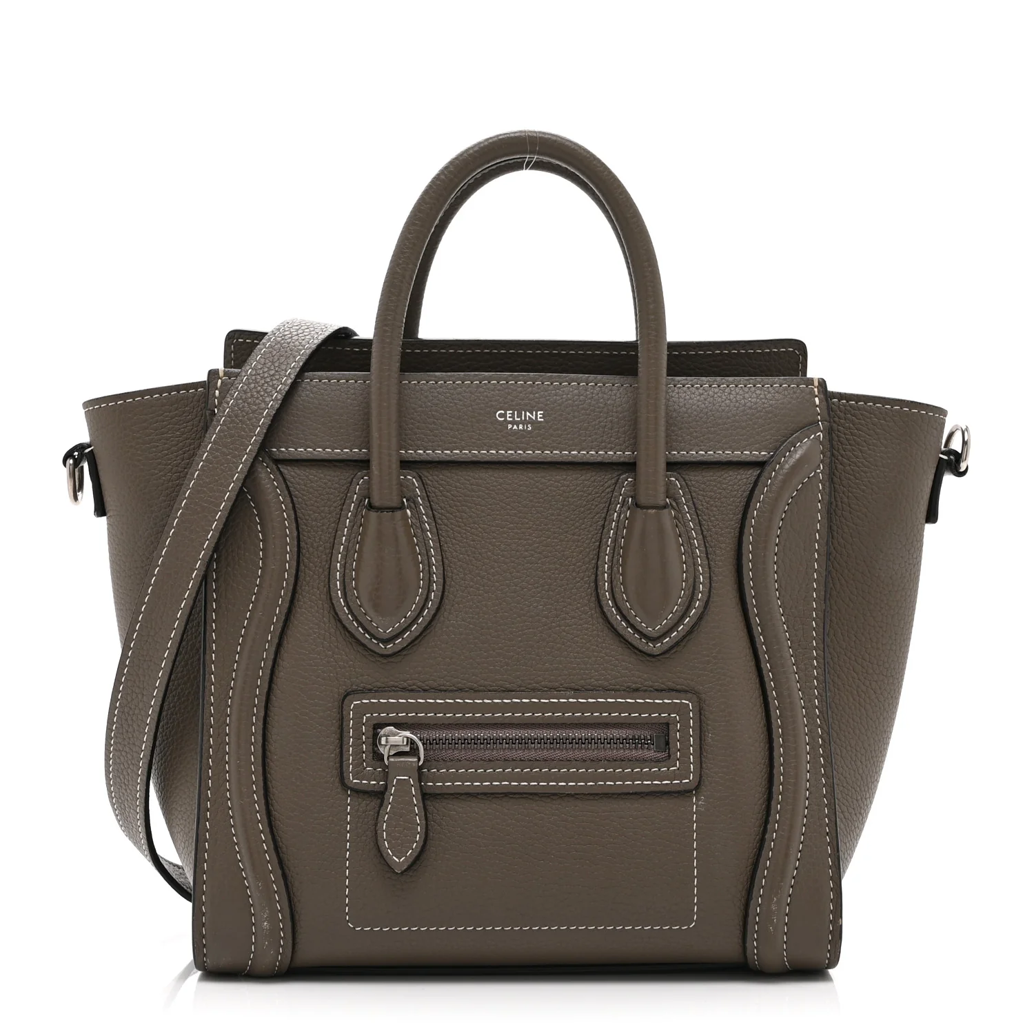 Drummed Calfskin Nano Luggage Souris