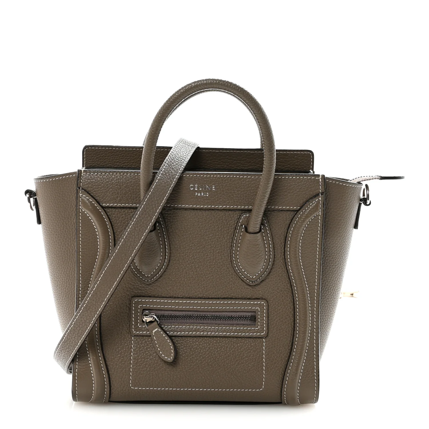 Drummed Calfskin Nano Luggage Souris
