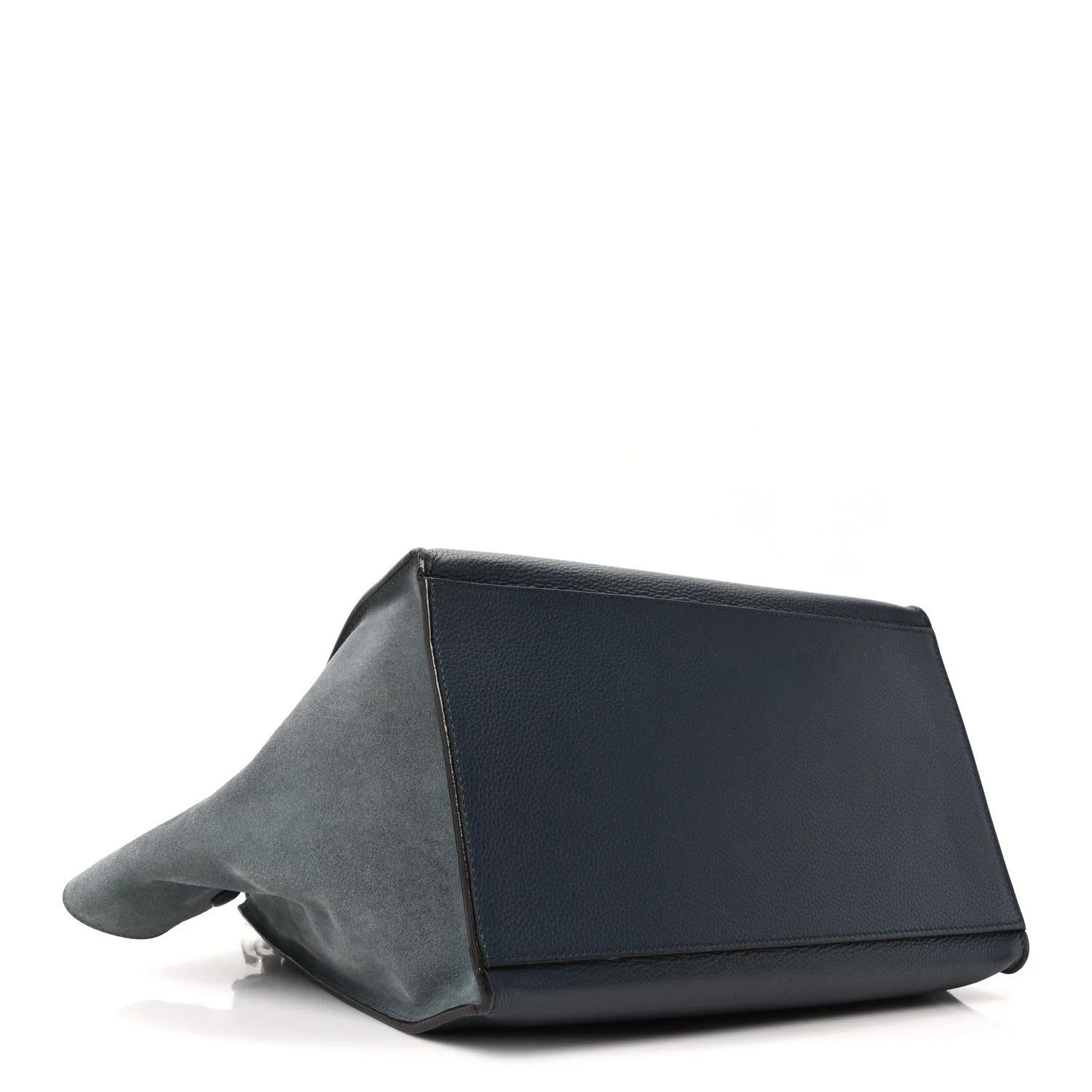 Drummed Calfskin Suede Medium Trapeze Orage - Image 4