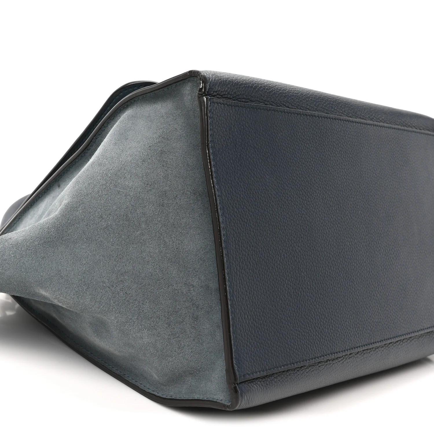 Drummed Calfskin Suede Medium Trapeze Orage - Image 9