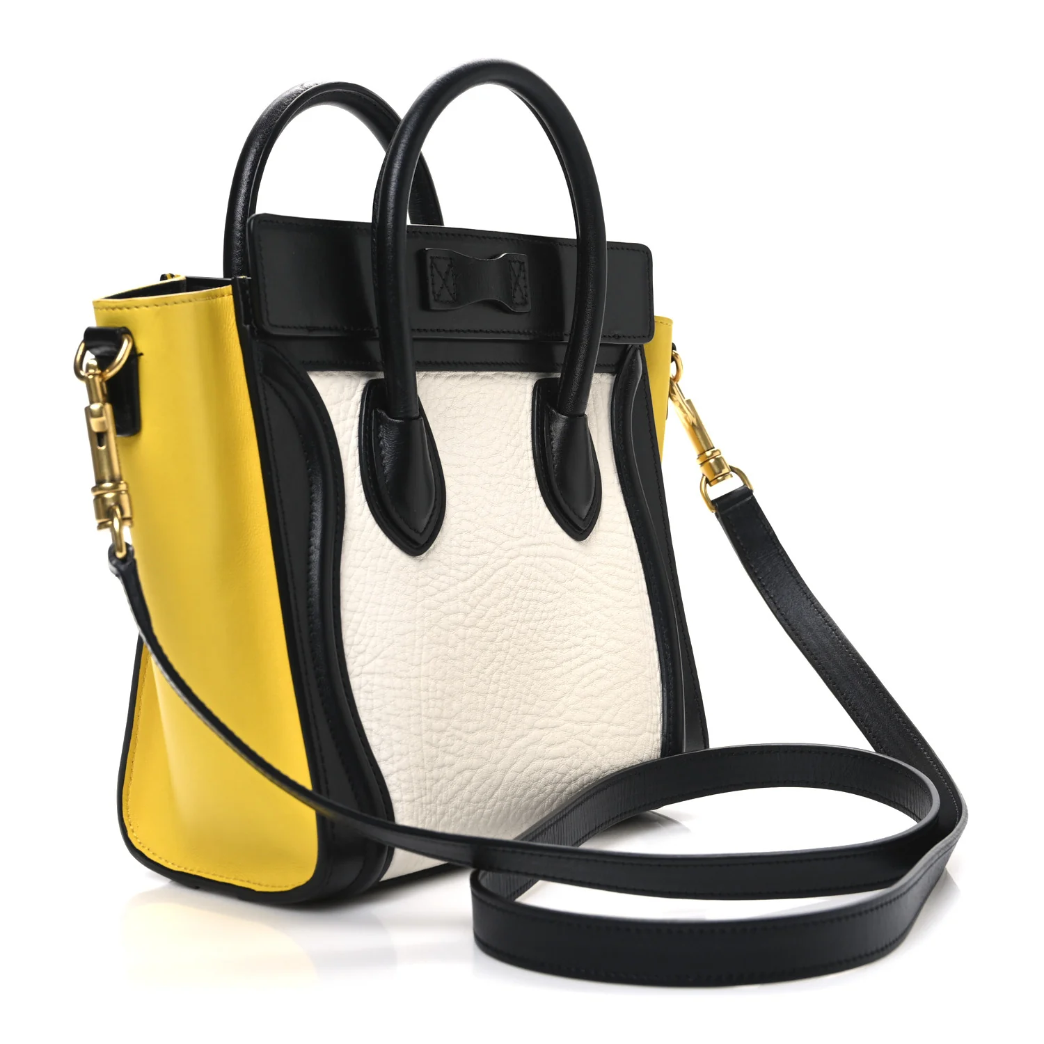 Elephant Calfskin Nano Tri-Color Luggage Yellow - Image 3
