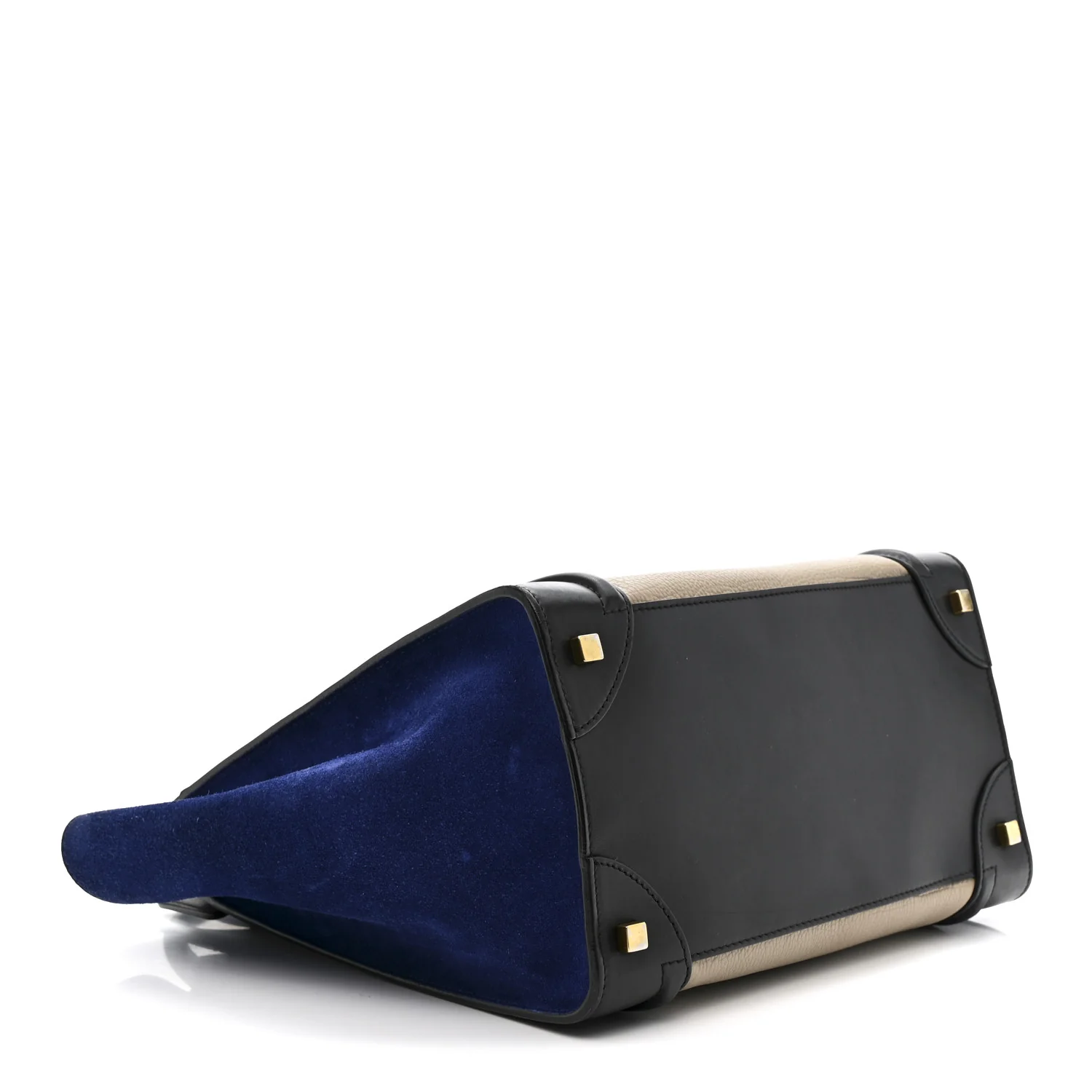 Elephant Calfskin Suede Mini Tri-Color Luggage Sand - Image 4