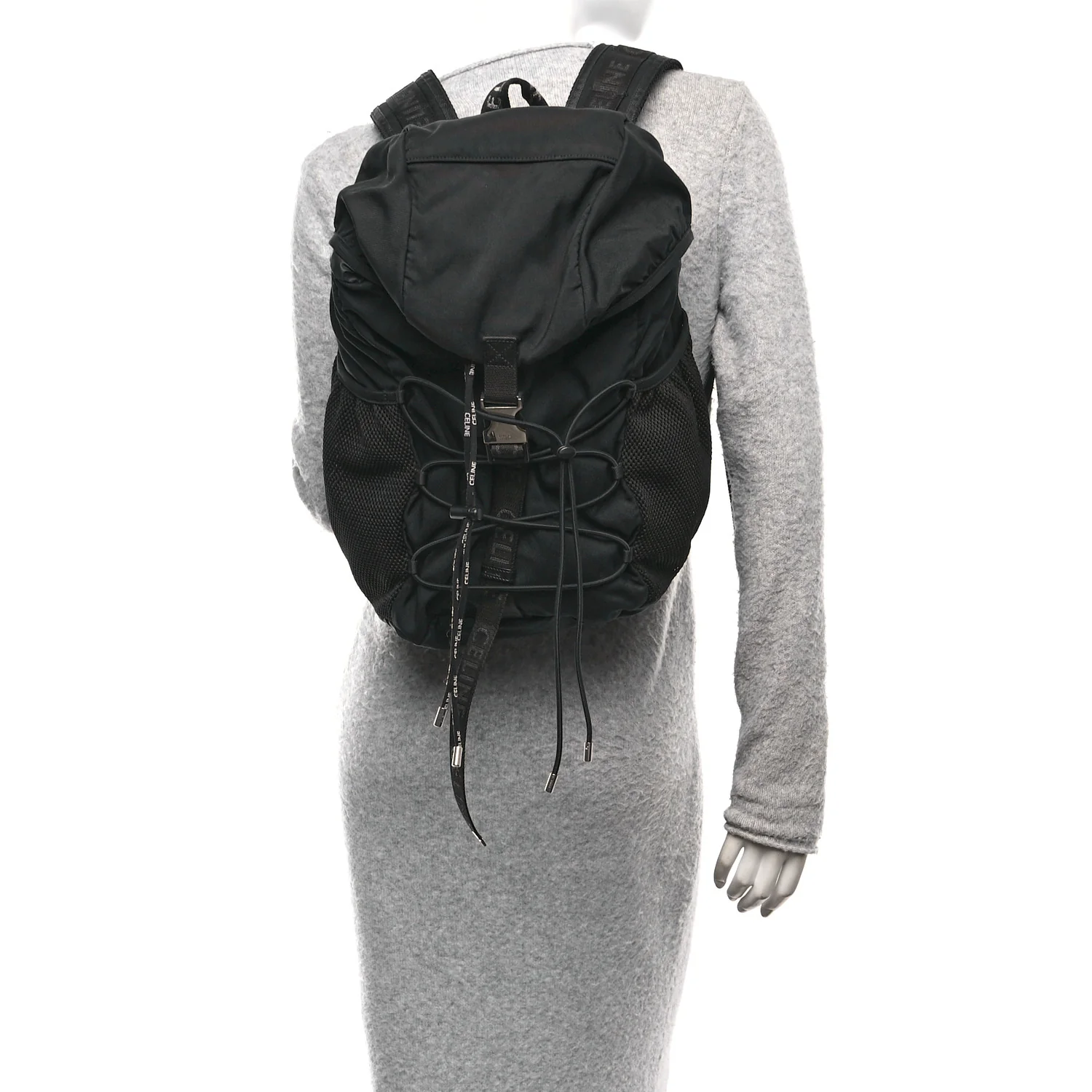 Gabardine Logo Web Trekking Medium Backpack Black - Image 2