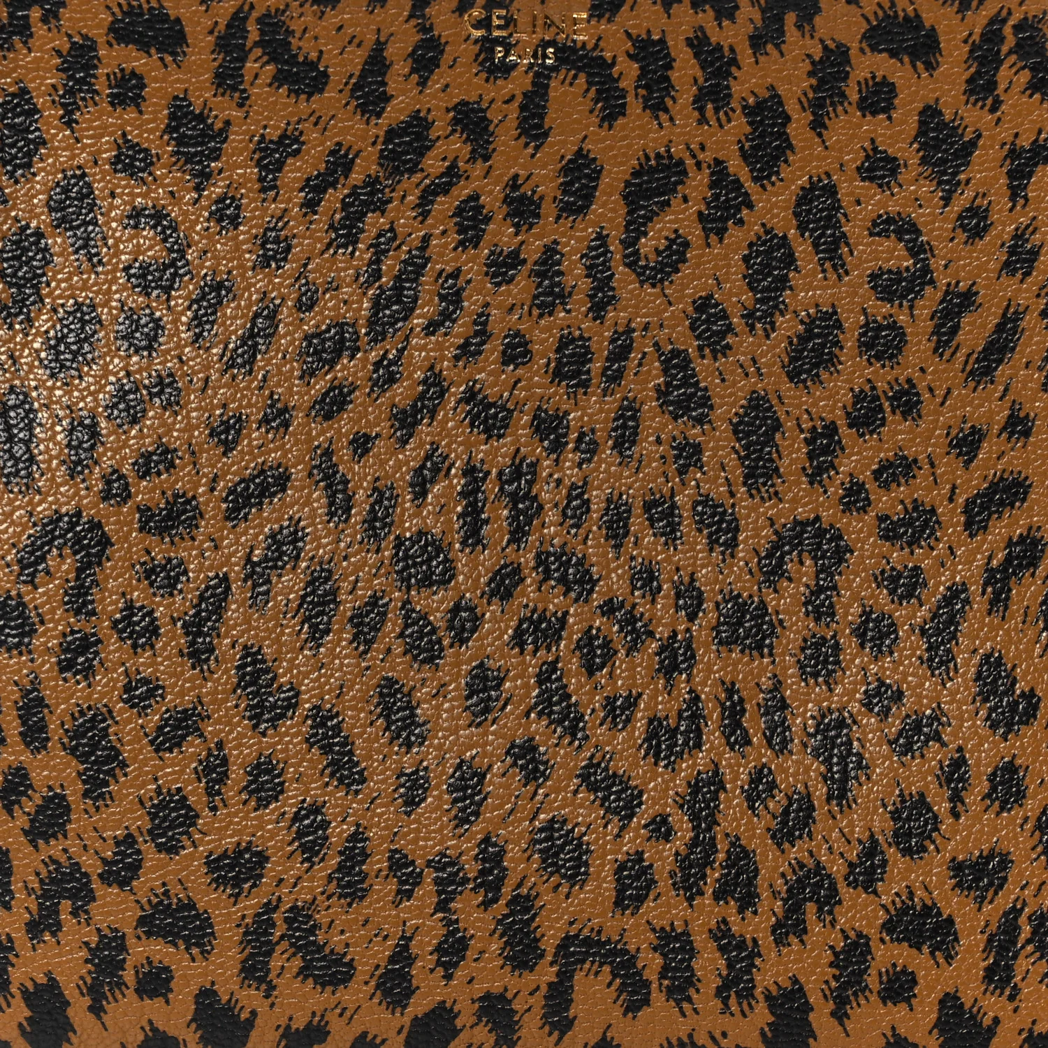 Goatskin Leopard Printed Small Trio Crossbody Bag Brown Black - Image 10
