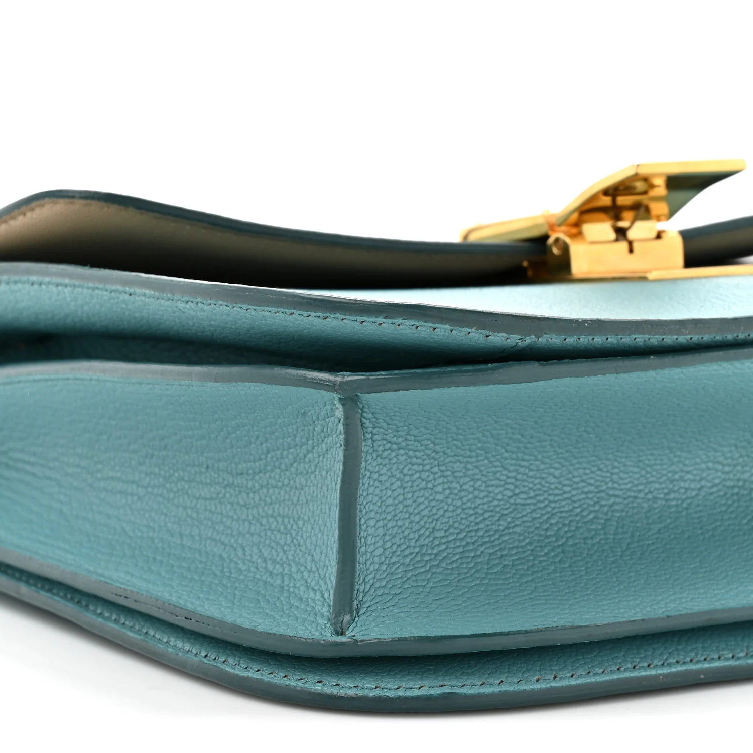 Goatskin Medium Classic Box Flap Bag Antarctic - Image 11