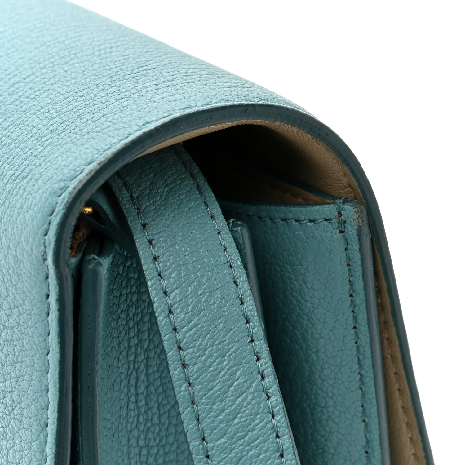 Goatskin Medium Classic Box Flap Bag Antarctic - Image 17