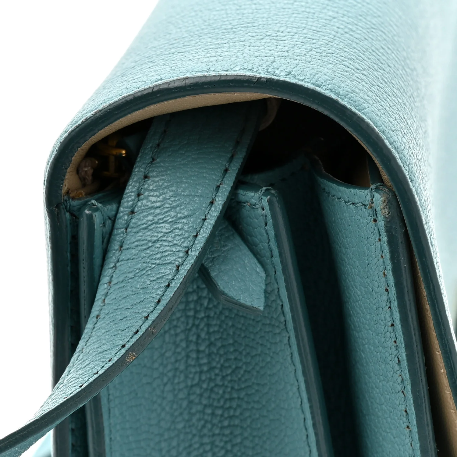 Goatskin Medium Classic Box Flap Bag Antarctic - Image 18