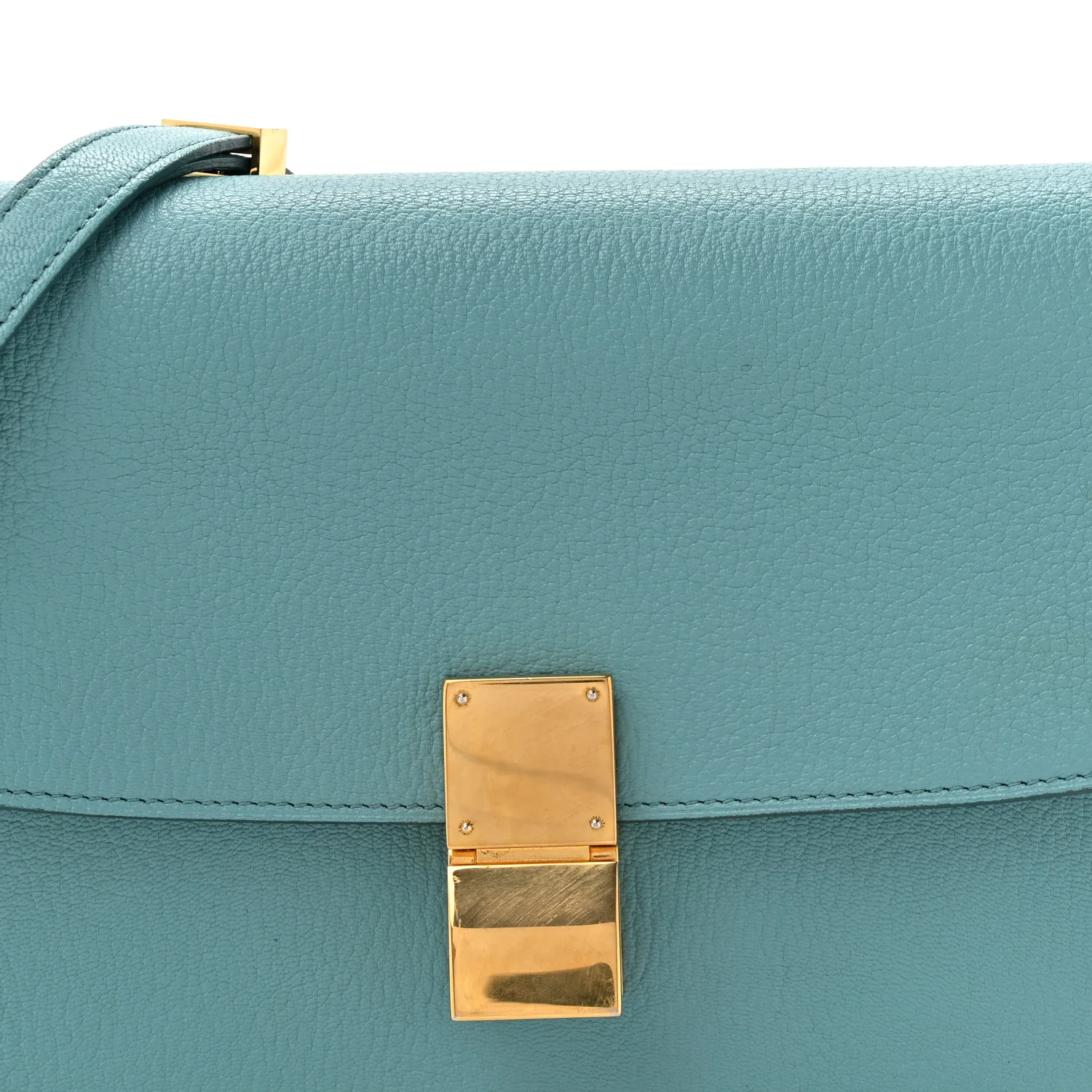 Goatskin Medium Classic Box Flap Bag Antarctic - Image 9