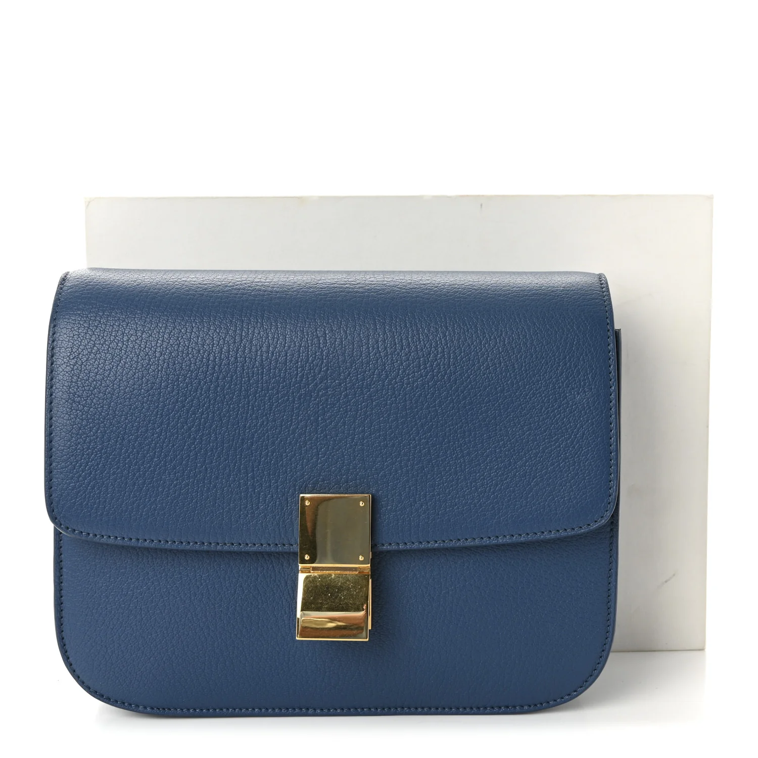 Goatskin Medium Classic Box Flap Bag Deepsea - Image 11