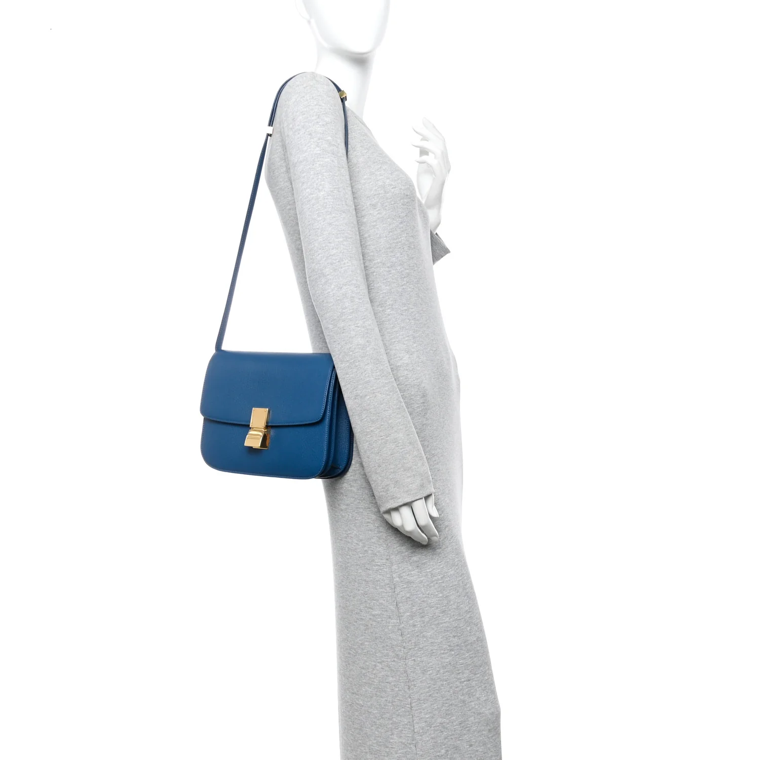 Goatskin Medium Classic Box Flap Bag Deepsea - Image 2
