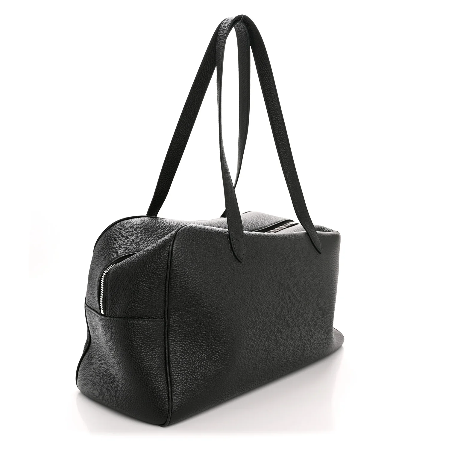 Grained Calfskin Duffle Bag Night Green - Image 3
