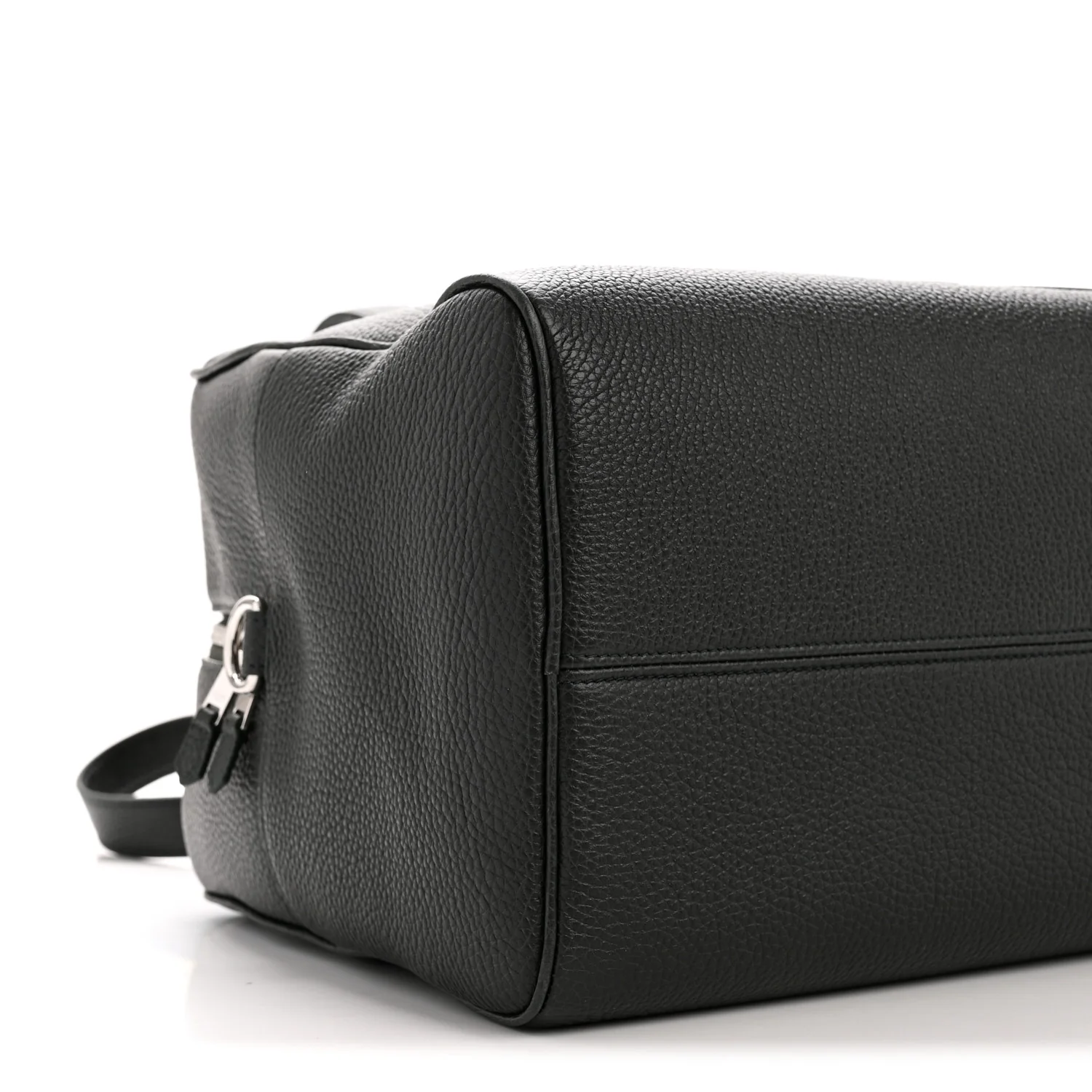 Grained Calfskin Duffle Bag Night Green - Image 9