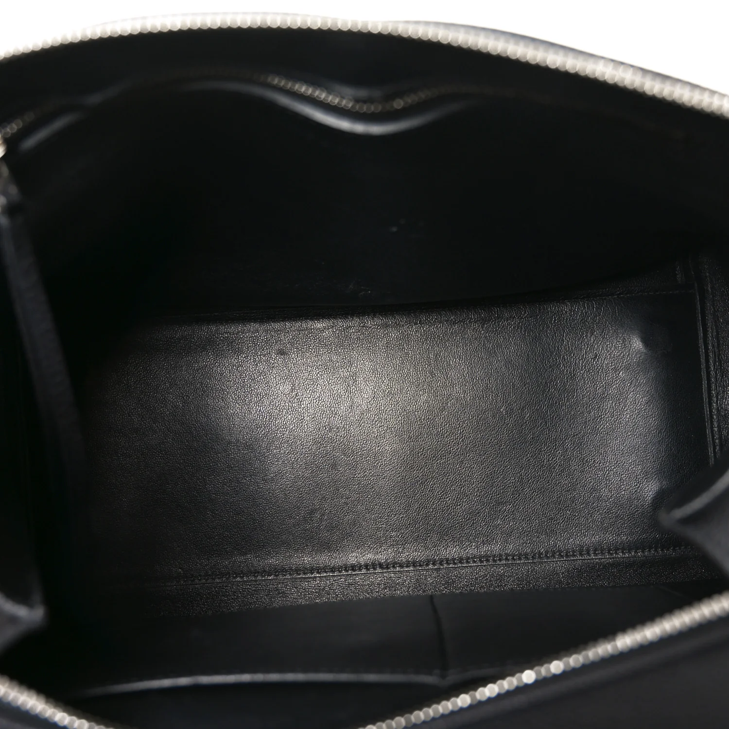 Grained Calfskin Edge Shoulder Bag Black - Image 5