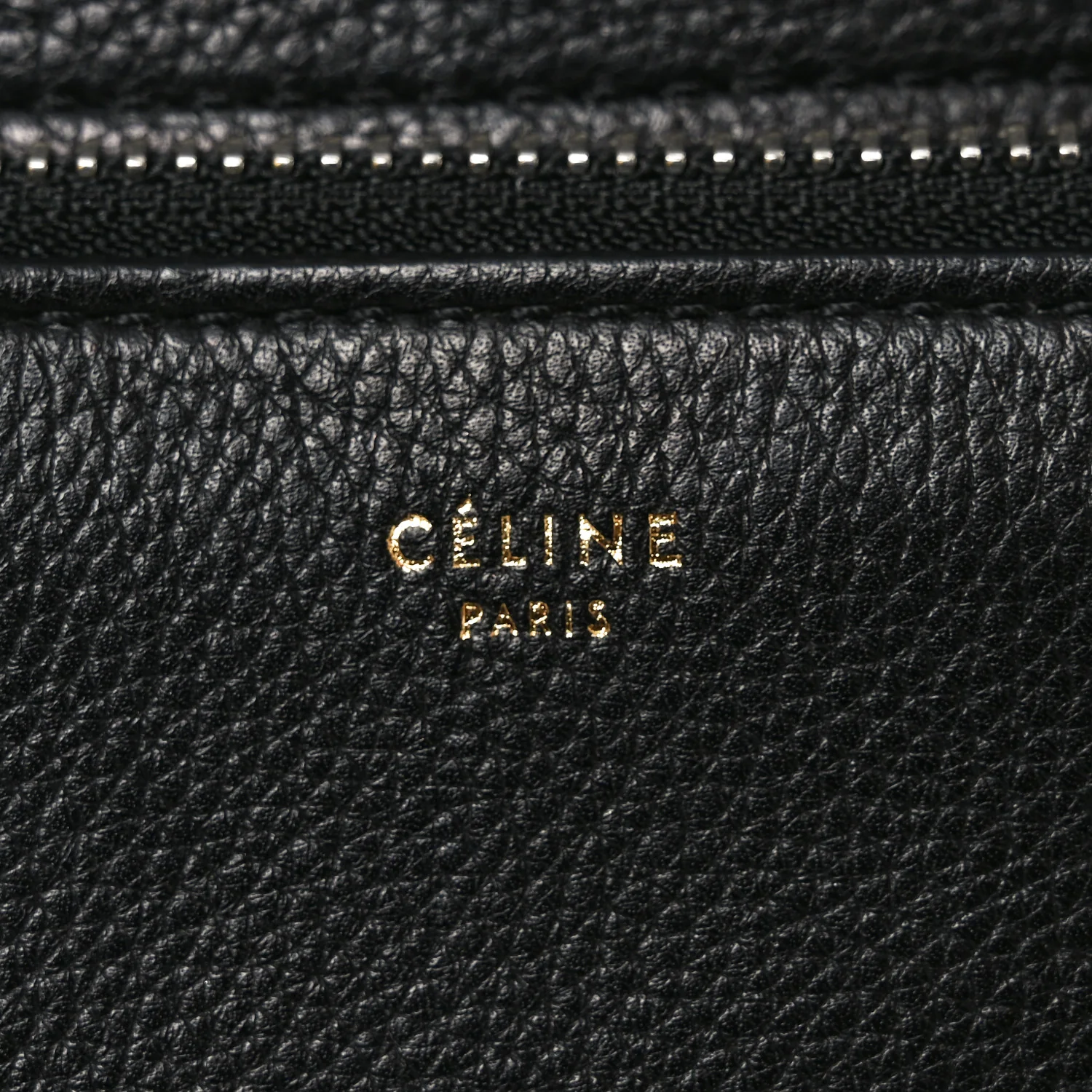 Grained Calfskin Edge Shoulder Bag Black - Image 6