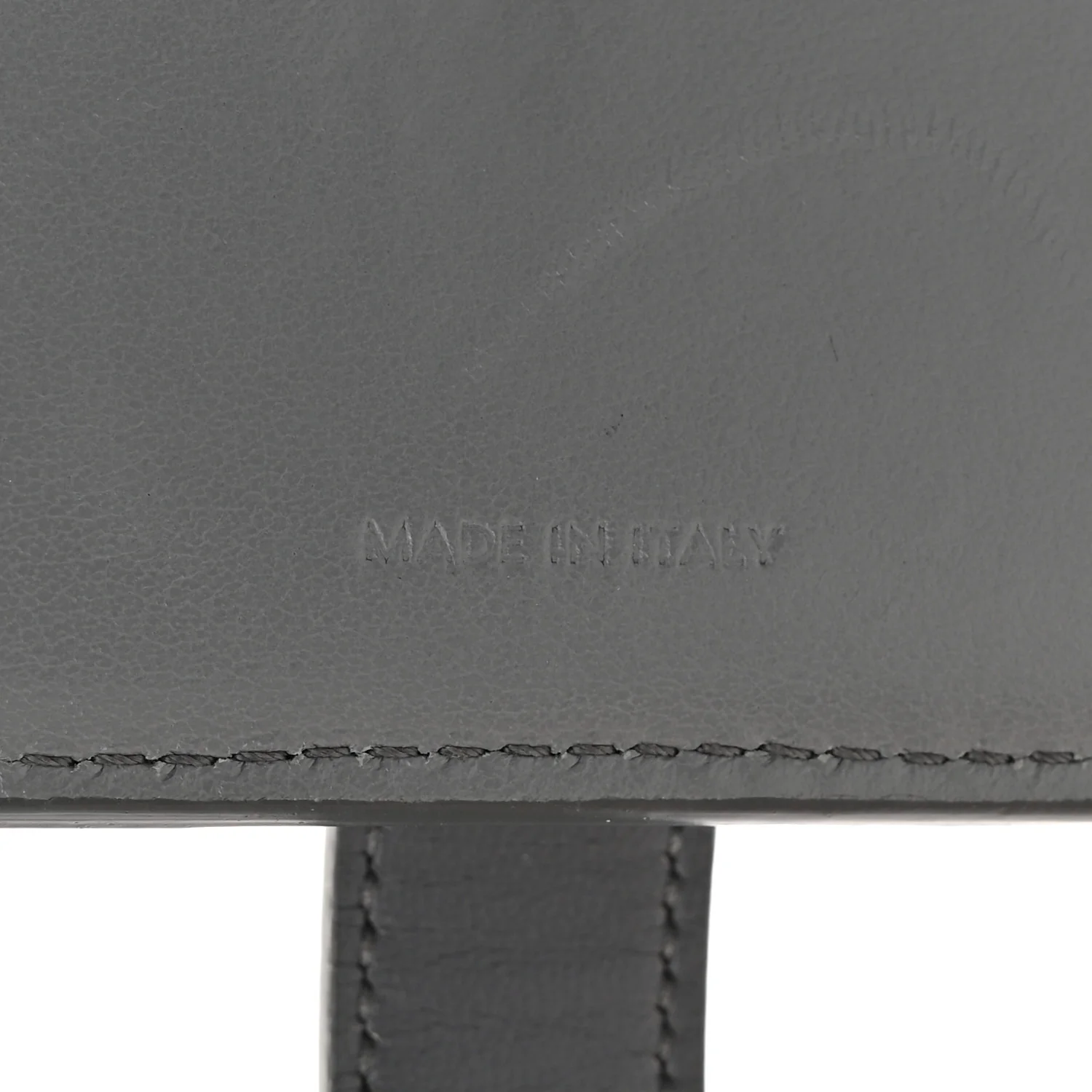 Grained Calfskin Large Multifunction Strap Wallet Grey - Image 7