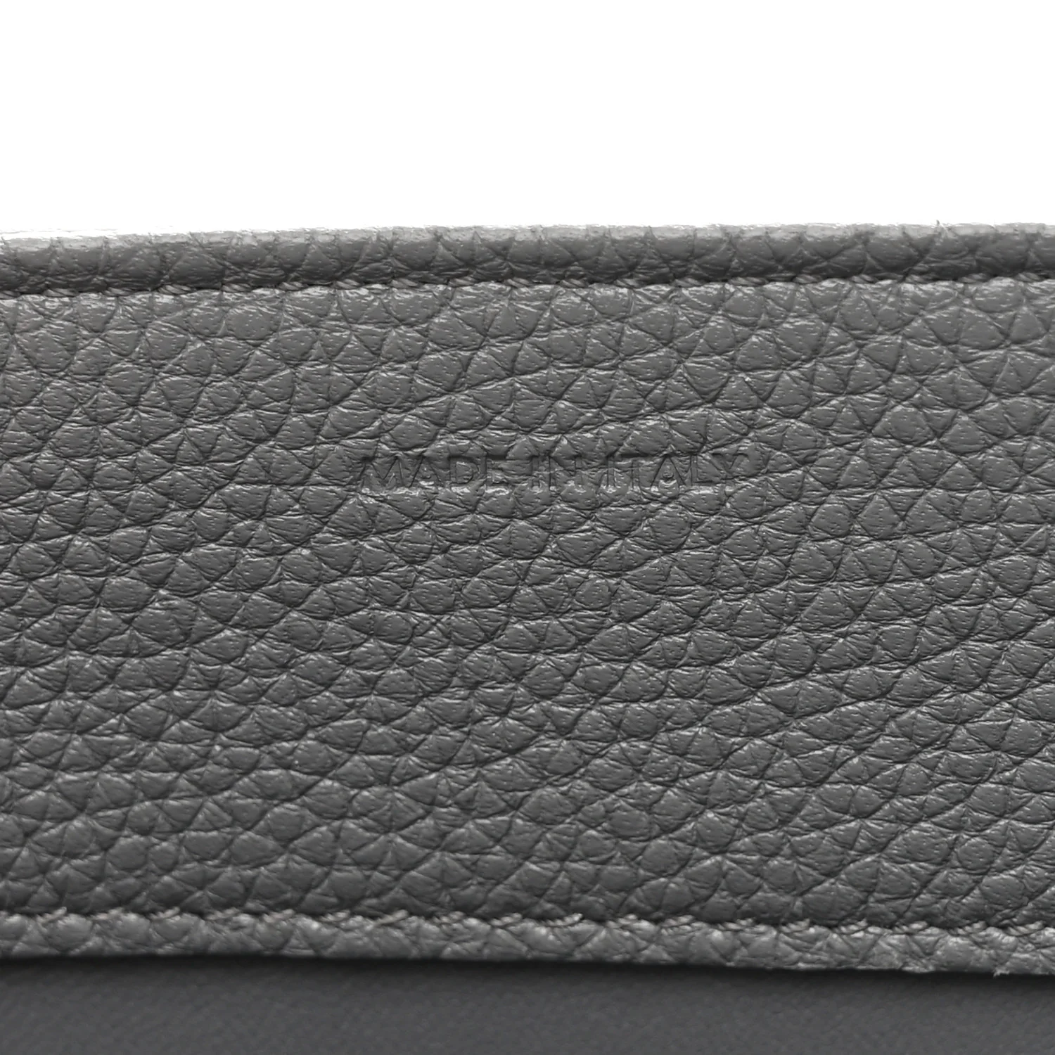 Grained Calfskin Medium 16 Top Handle Bag Grey - Image 7