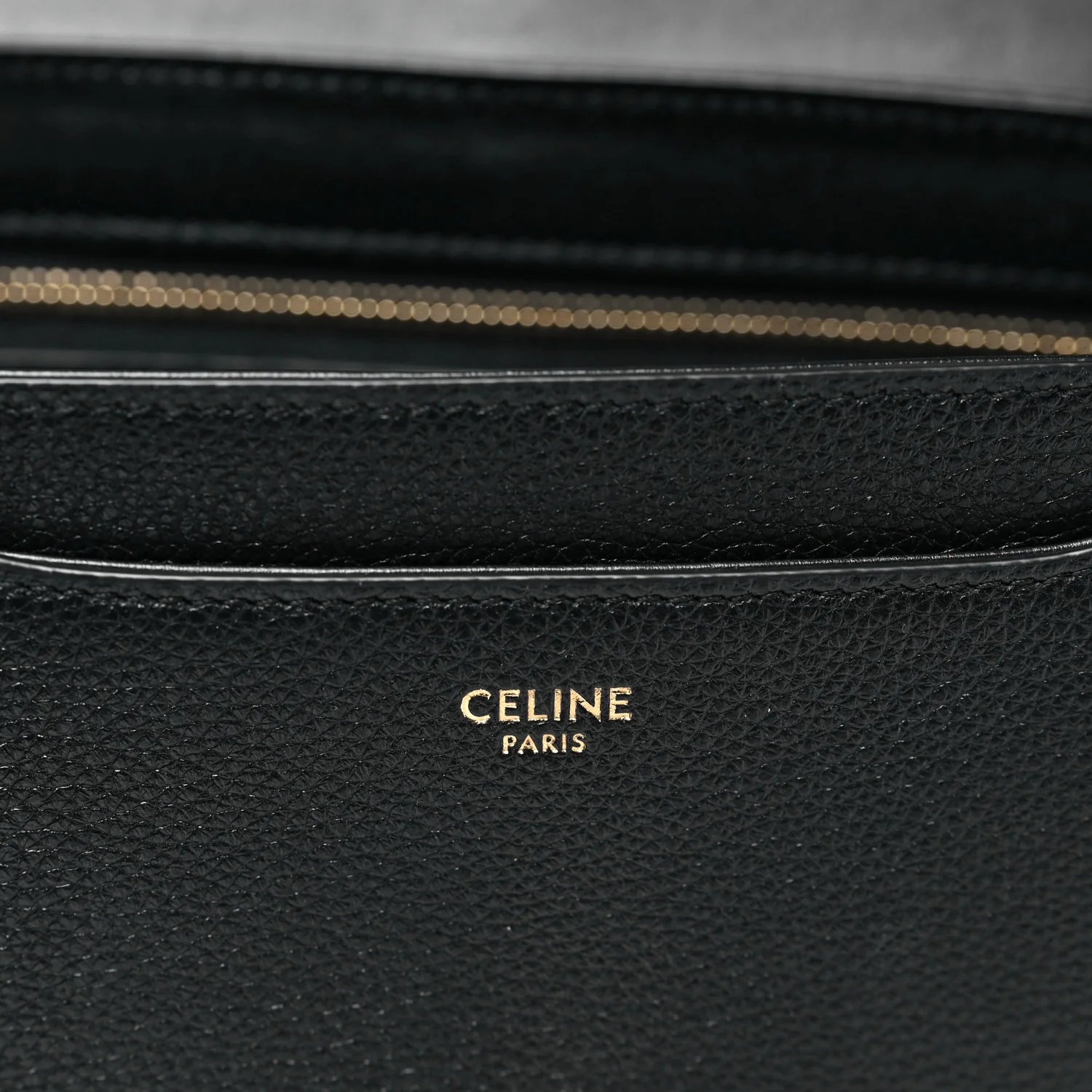 Grained Calfskin Medium Besace 16 Black - Image 6