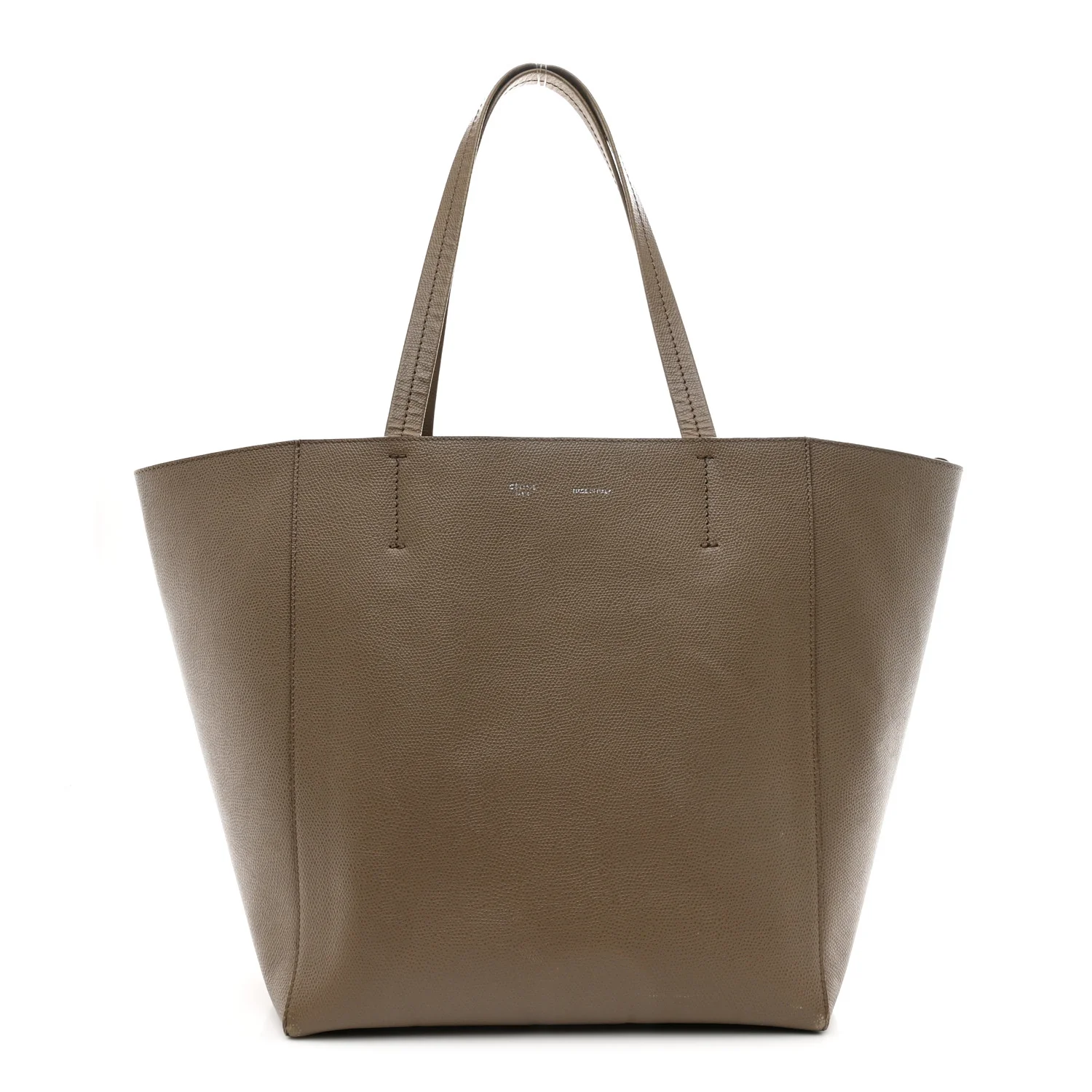 Grained Calfskin Medium Horizontal Cabas Phantom Taupe