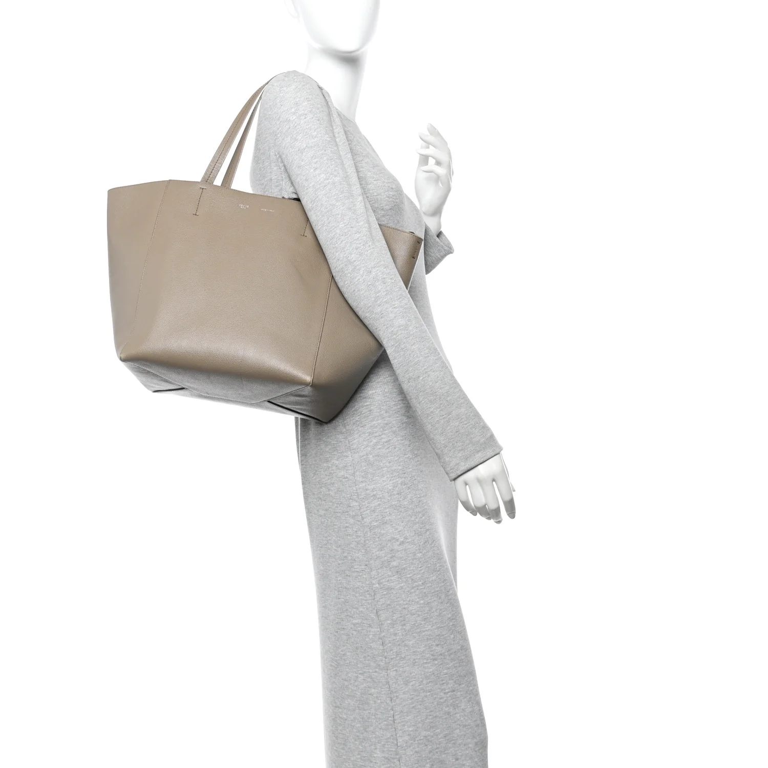 Grained Calfskin Medium Horizontal Cabas Phantom Taupe - Image 2