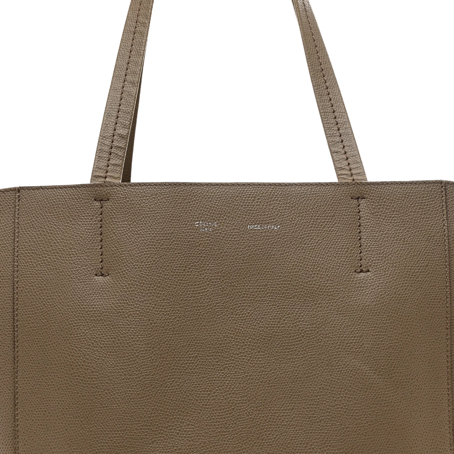 Grained Calfskin Medium Horizontal Cabas Phantom Taupe - Image 7