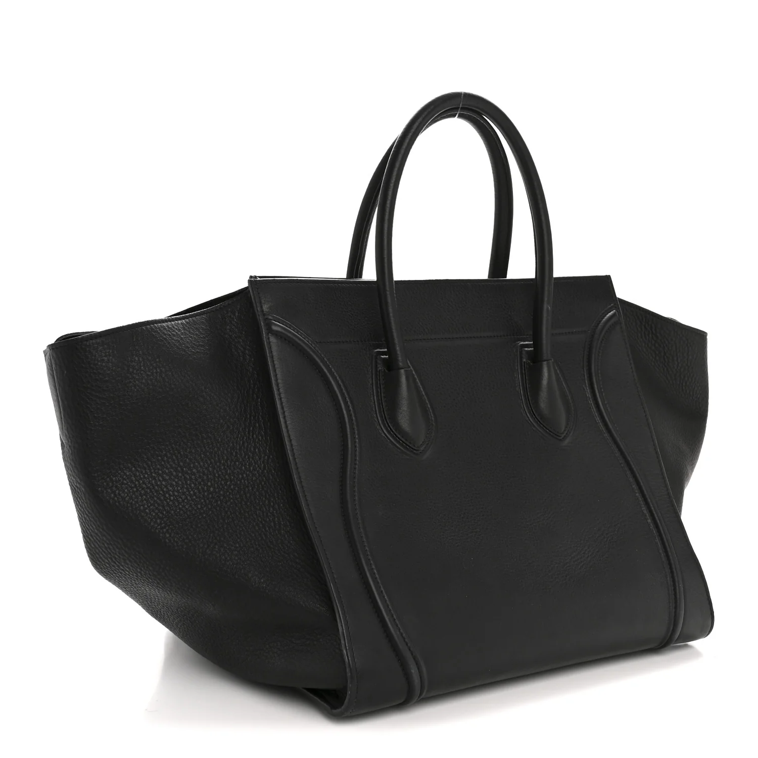 Grained Calfskin Medium Phantom Luggage Black - Image 3