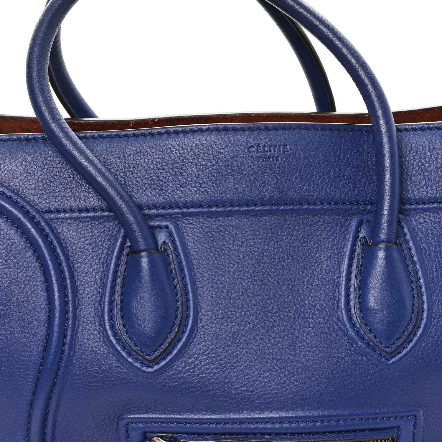 Grained Calfskin Medium Phantom Luggage Indigo - Image 7