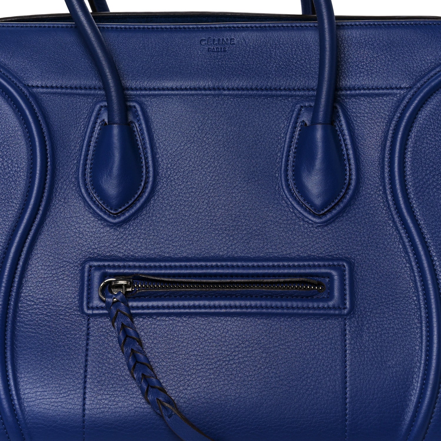 Grained Calfskin Medium Phantom Luggage Indigo - Image 8