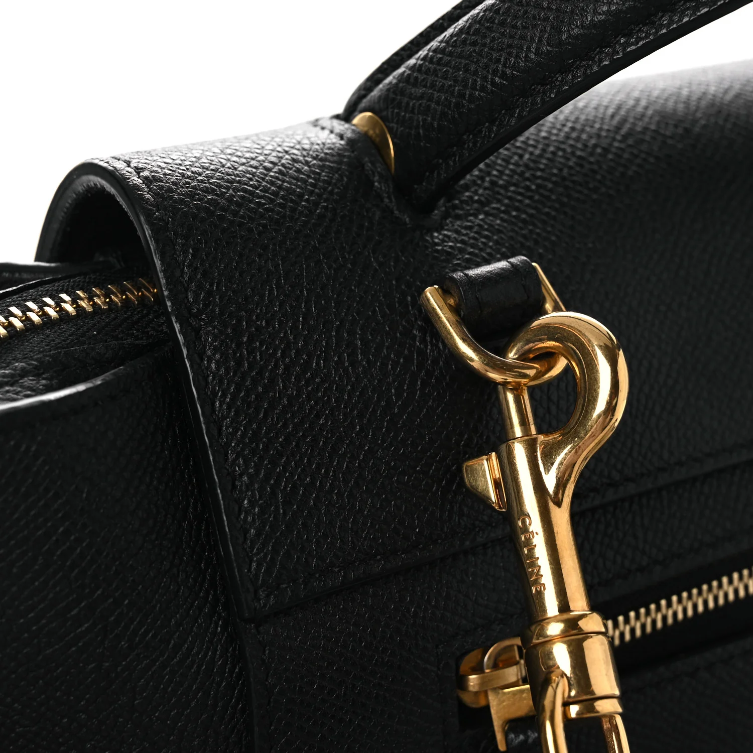 Grained Calfskin Micro Belt Bag Black - Image 11