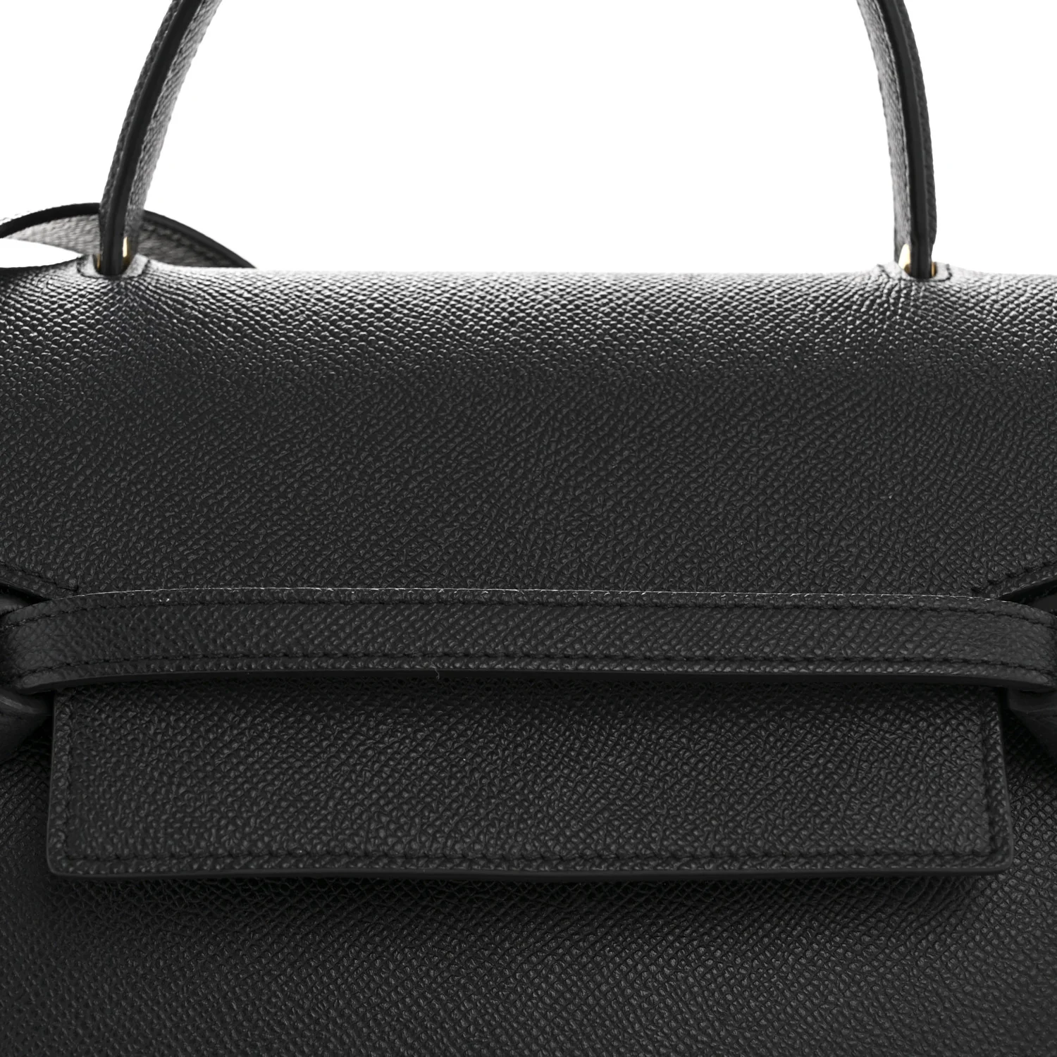 Grained Calfskin Micro Belt Bag Black - Image 9