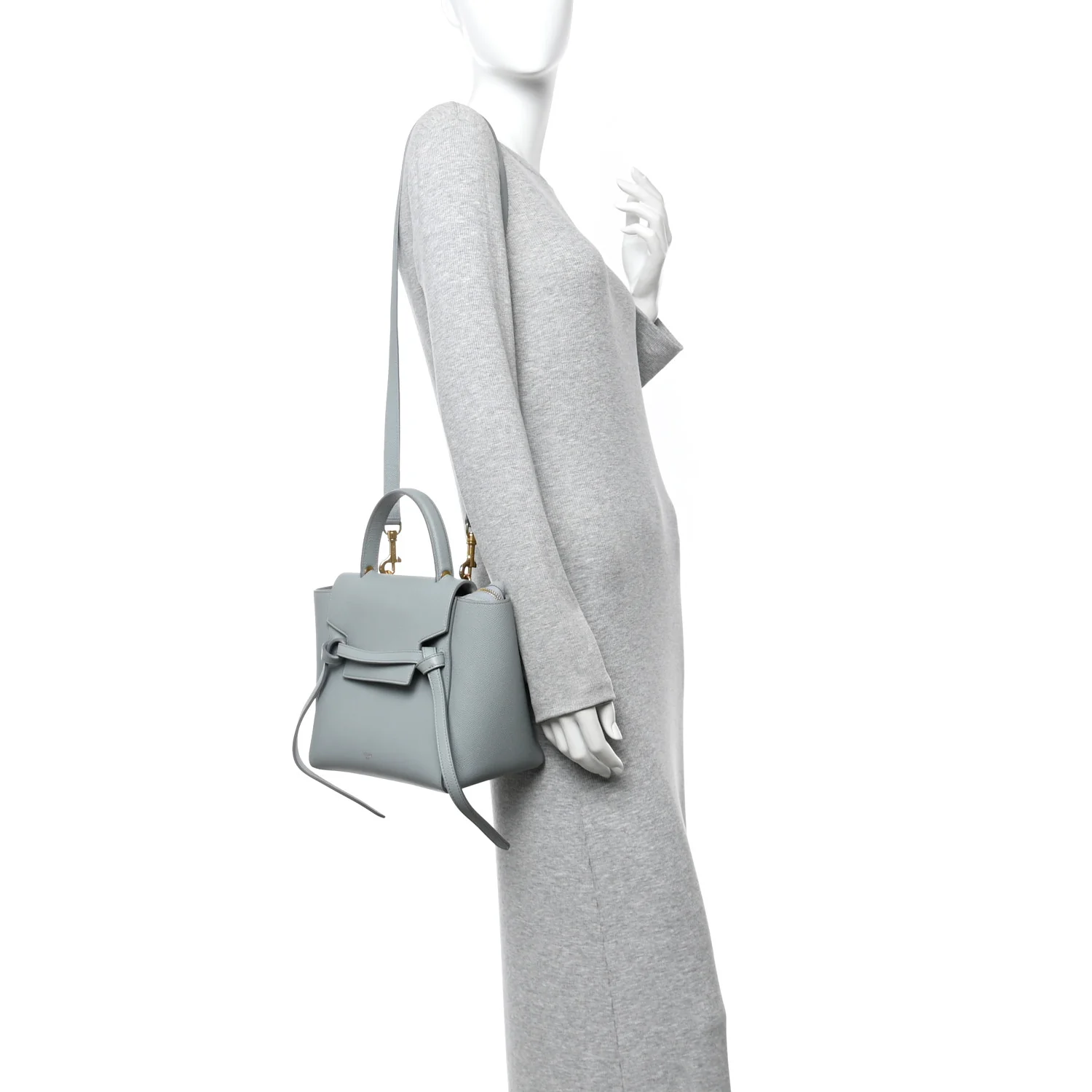 Grained Calfskin Micro Belt Bag Cloud - Image 2