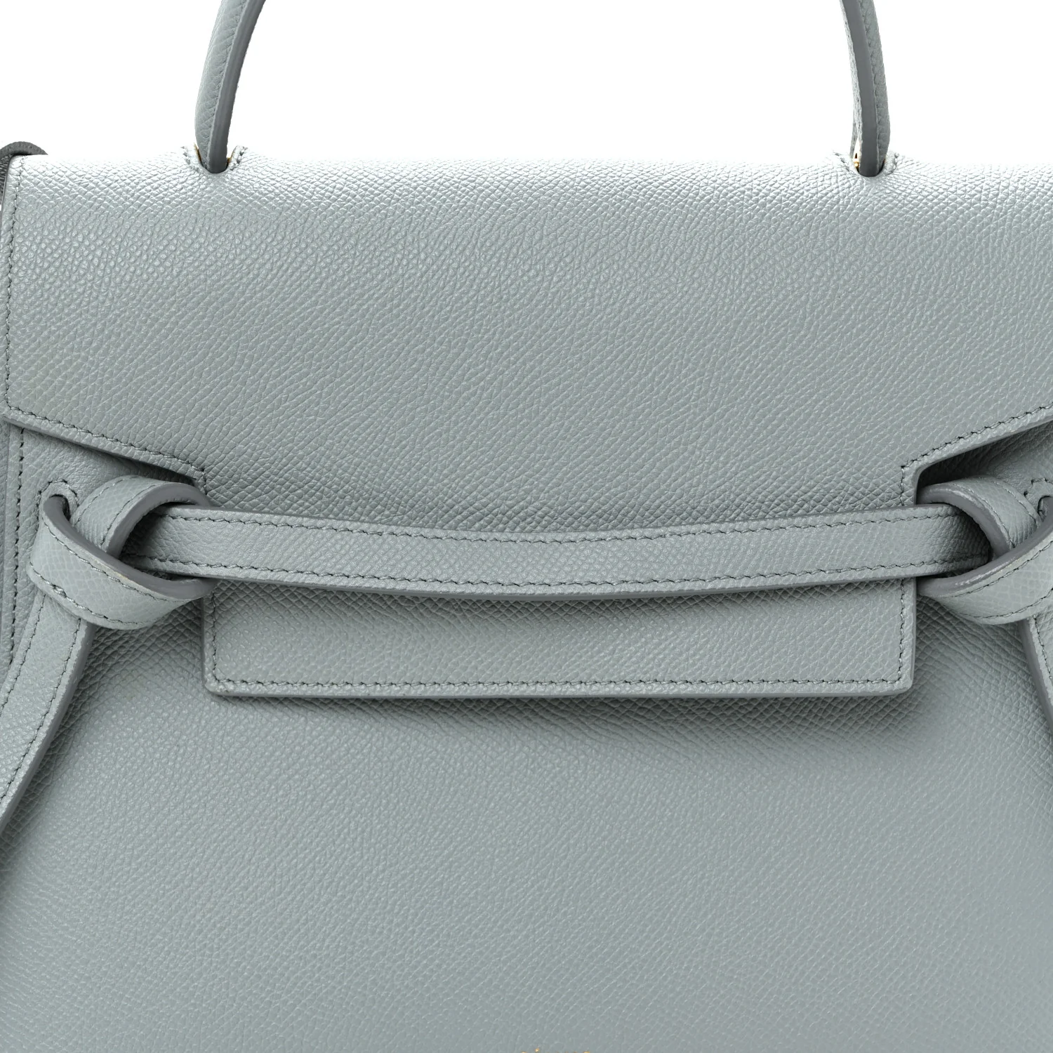 Grained Calfskin Micro Belt Bag Cloud - Image 9