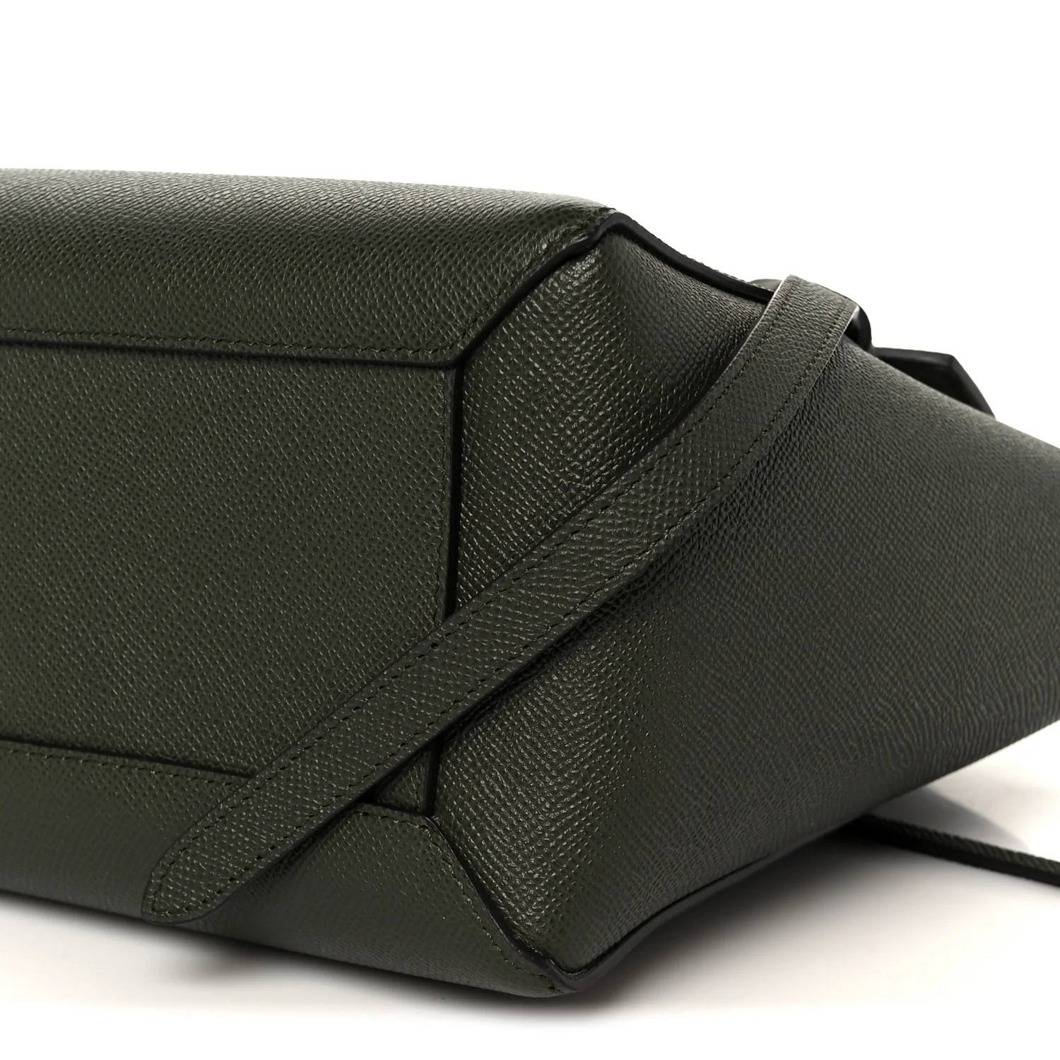 Grained Calfskin Micro Belt Bag Khaki - Image 11