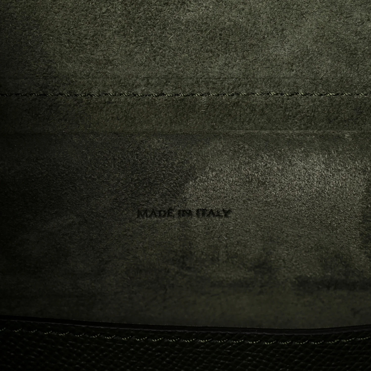 Grained Calfskin Micro Belt Bag Khaki - Image 6