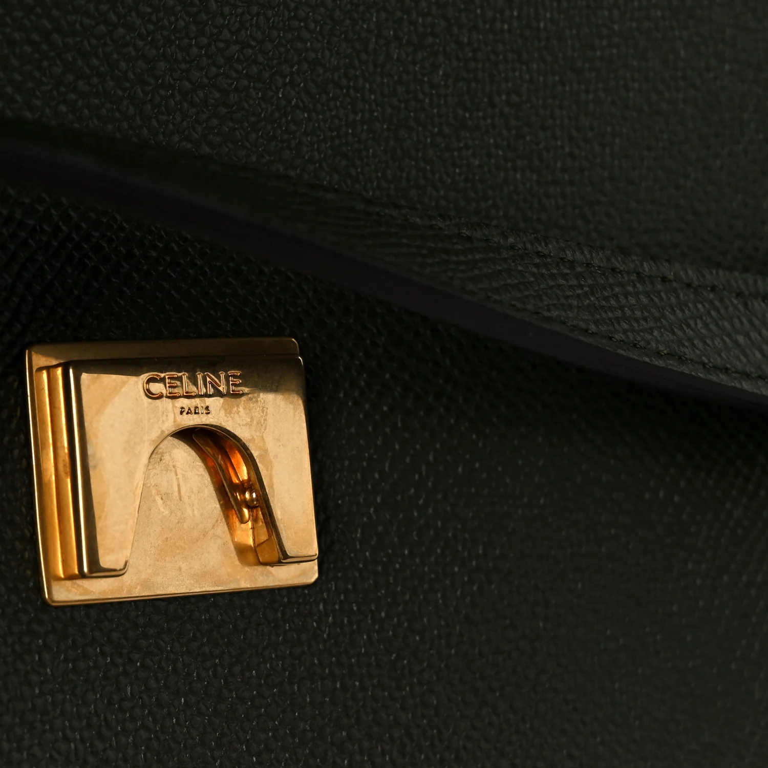 Grained Calfskin Micro Belt Bag Khaki - Image 8