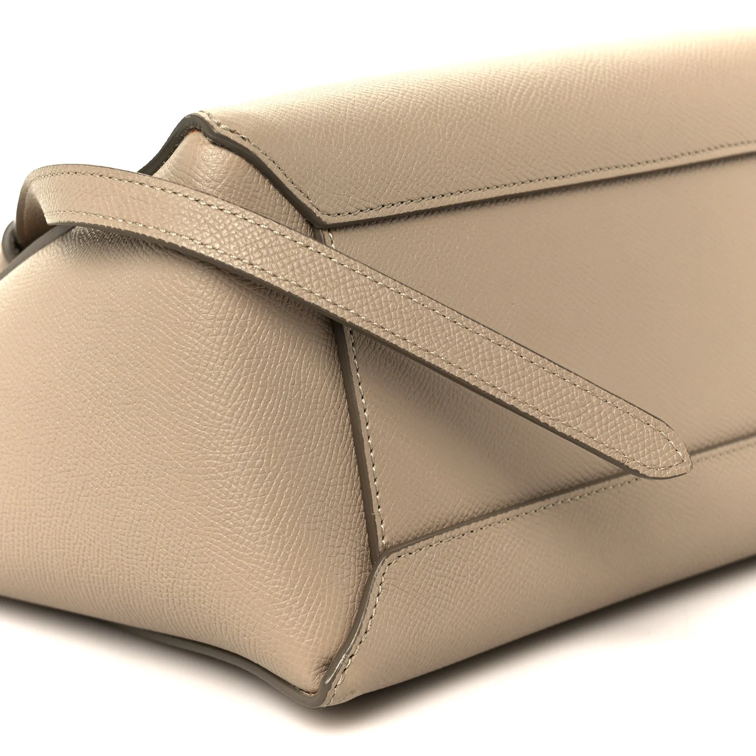 Grained Calfskin Micro Belt Bag Light Taupe - Image 10