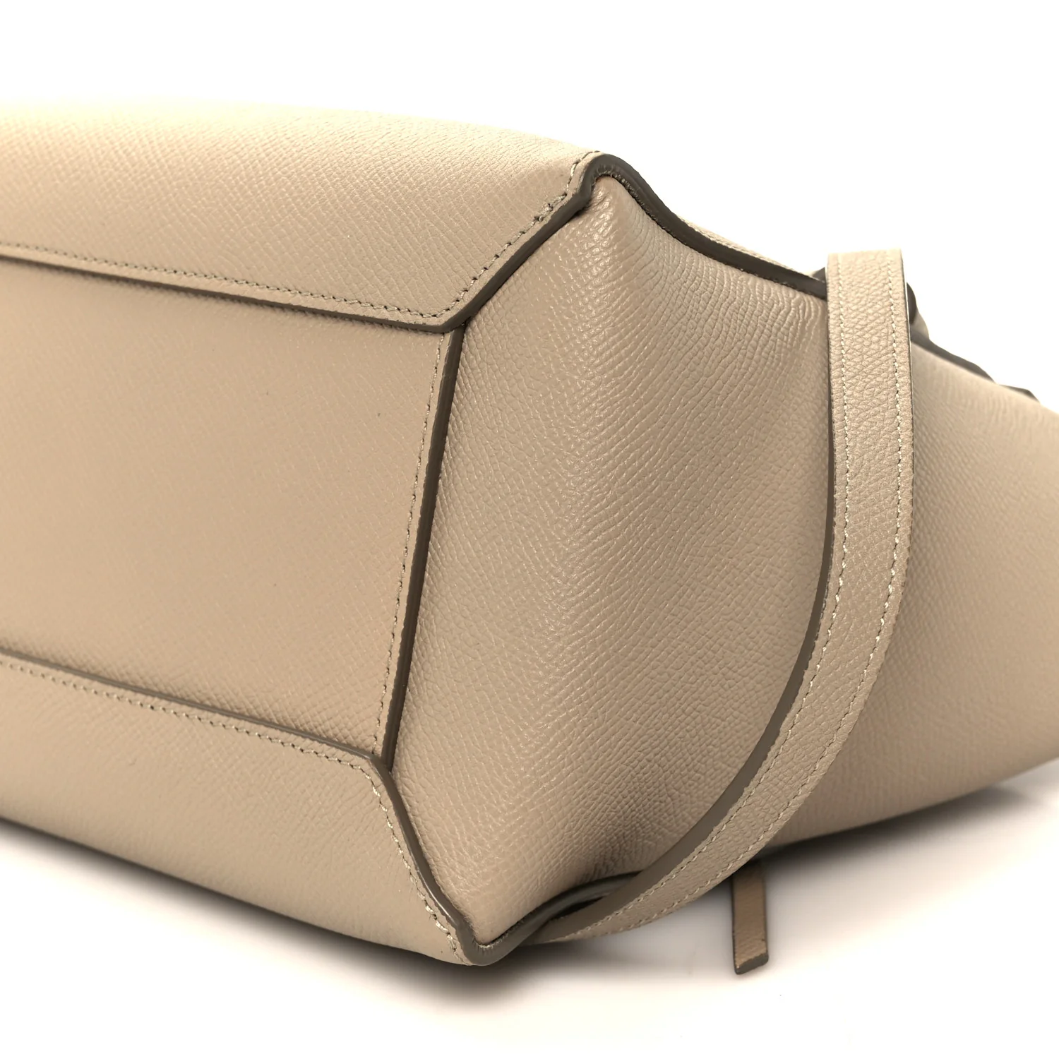 Grained Calfskin Micro Belt Bag Light Taupe - Image 11