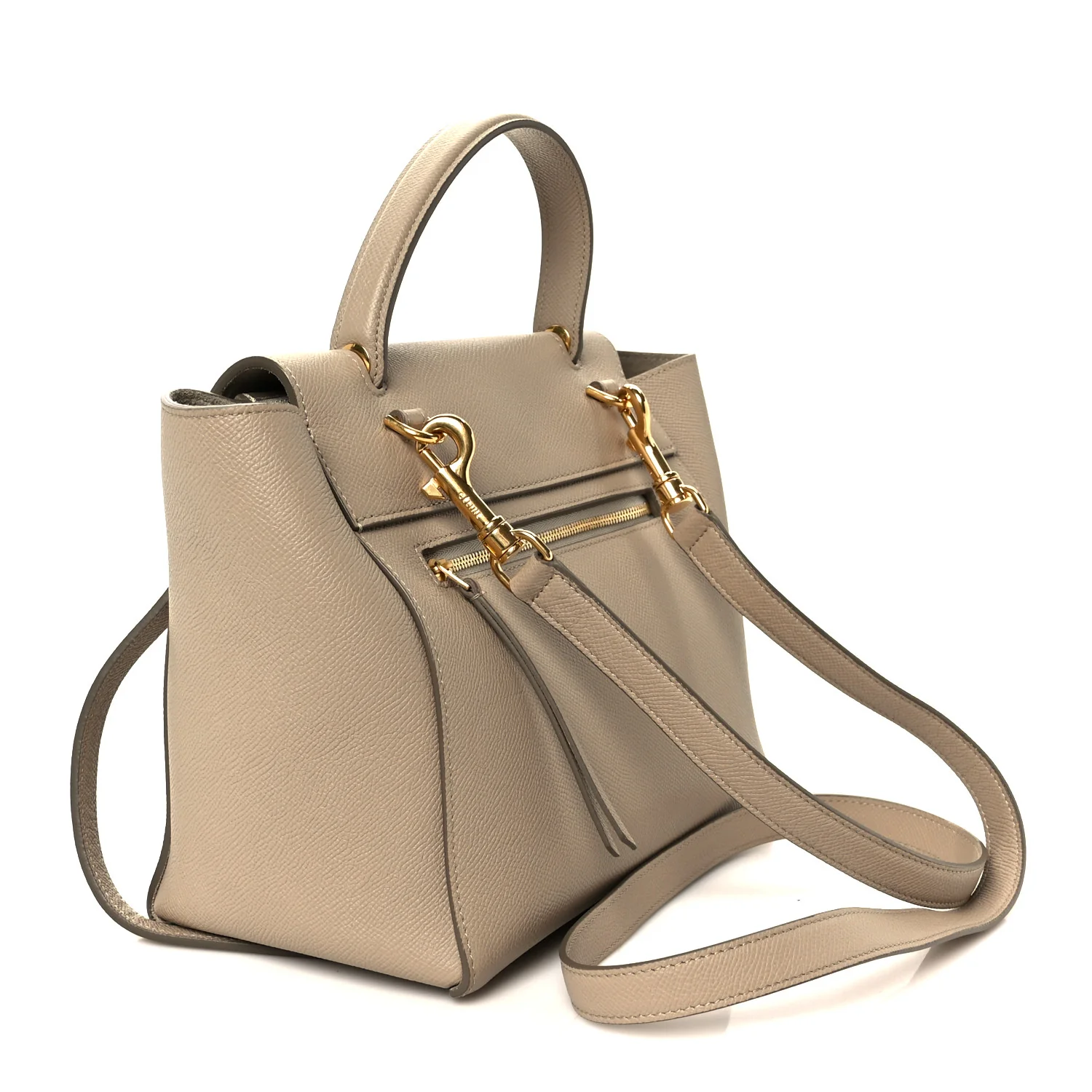 Grained Calfskin Micro Belt Bag Light Taupe - Image 3
