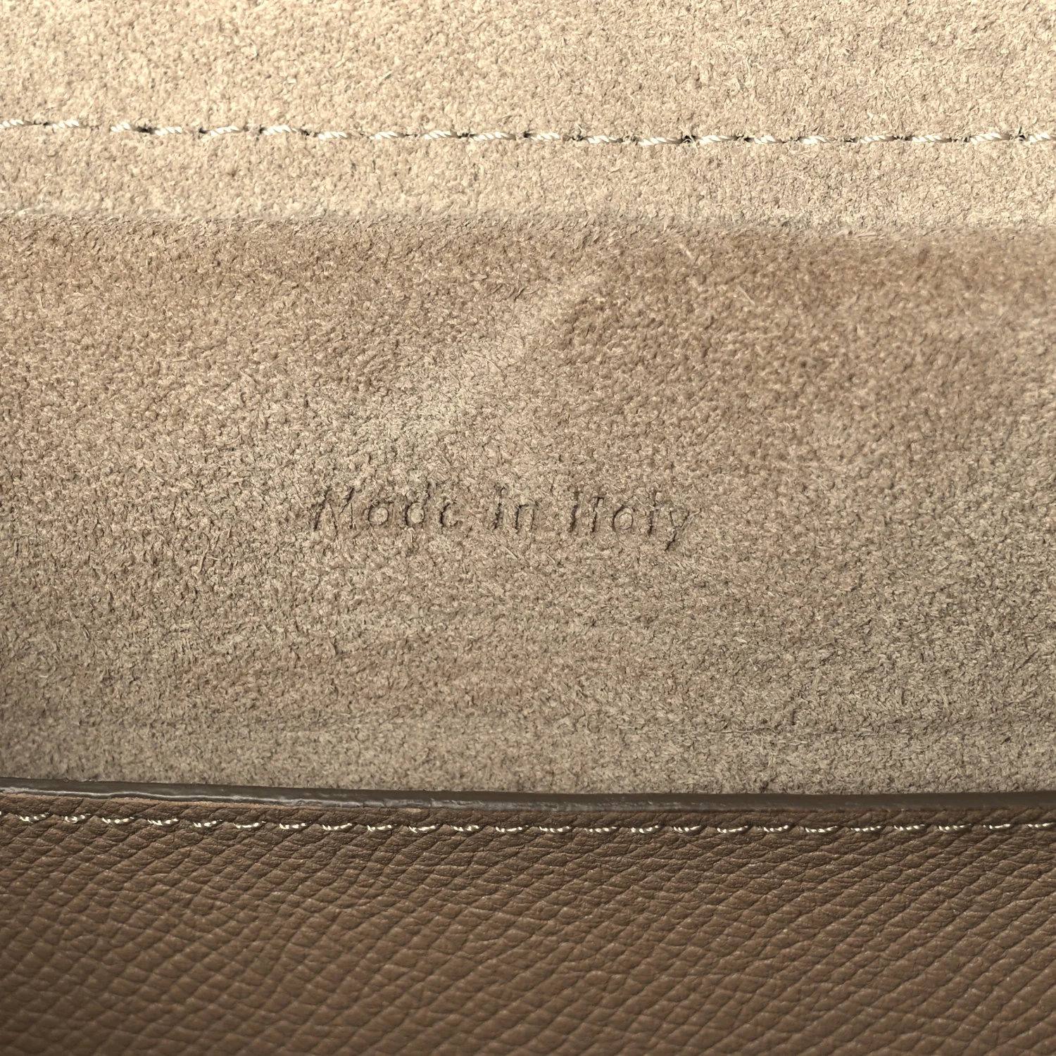 Grained Calfskin Micro Belt Bag Light Taupe - Image 6