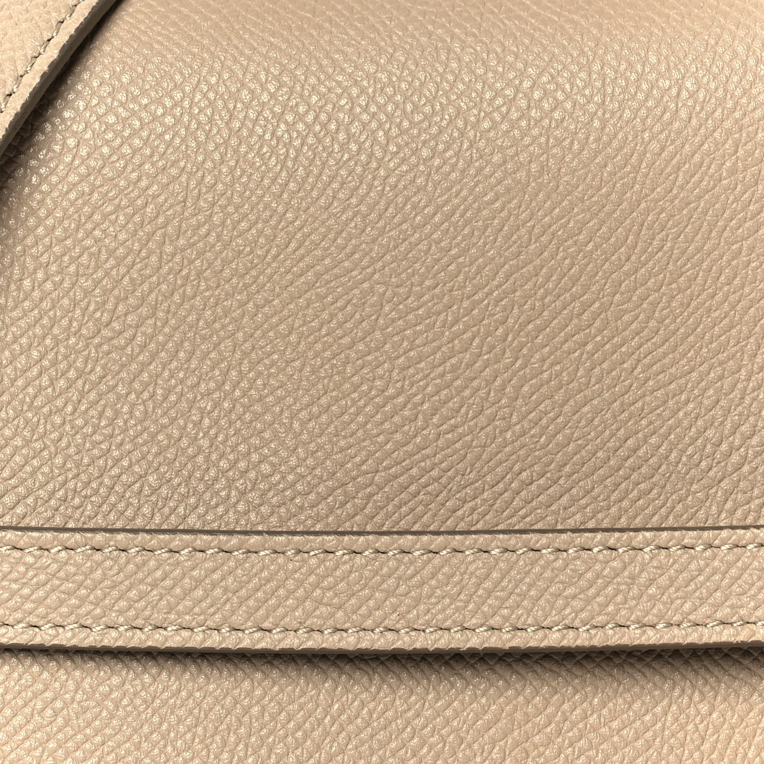 Grained Calfskin Micro Belt Bag Light Taupe - Image 9