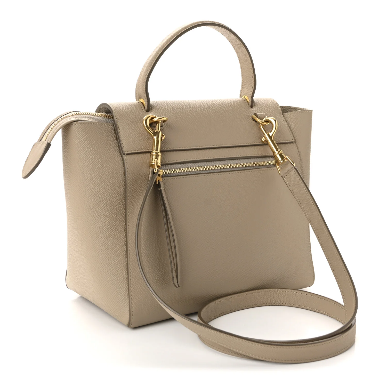 Grained Calfskin Micro Belt Bag Light Taupe - Image 3
