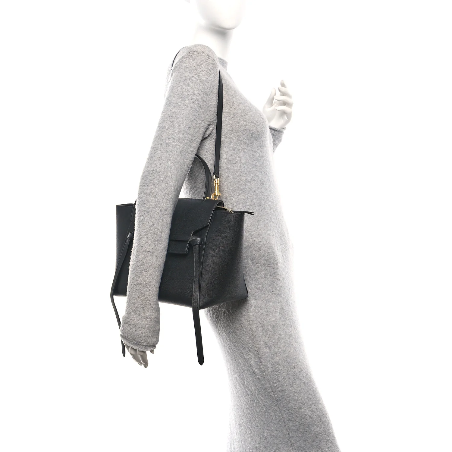 Grained Calfskin Mini Belt Bag Black - Image 2
