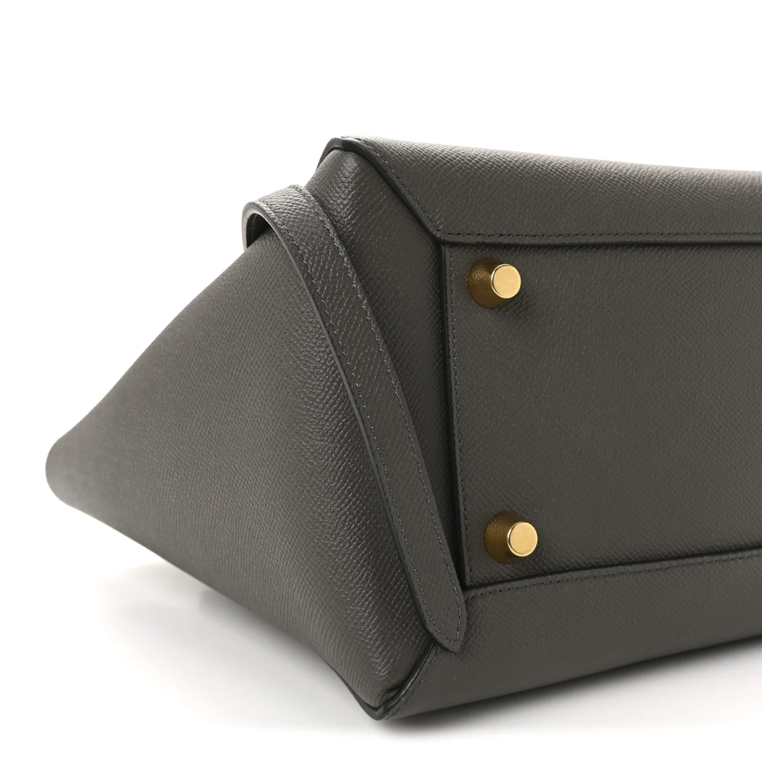 Grained Calfskin Mini Belt Bag Grey - Image 9