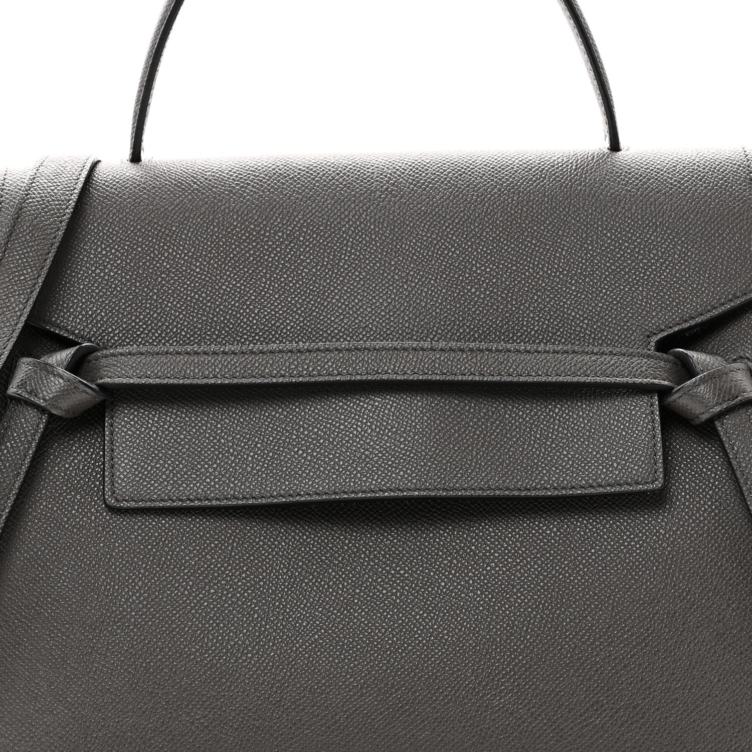 Grained Calfskin Mini Belt Bag Grey - Image 8