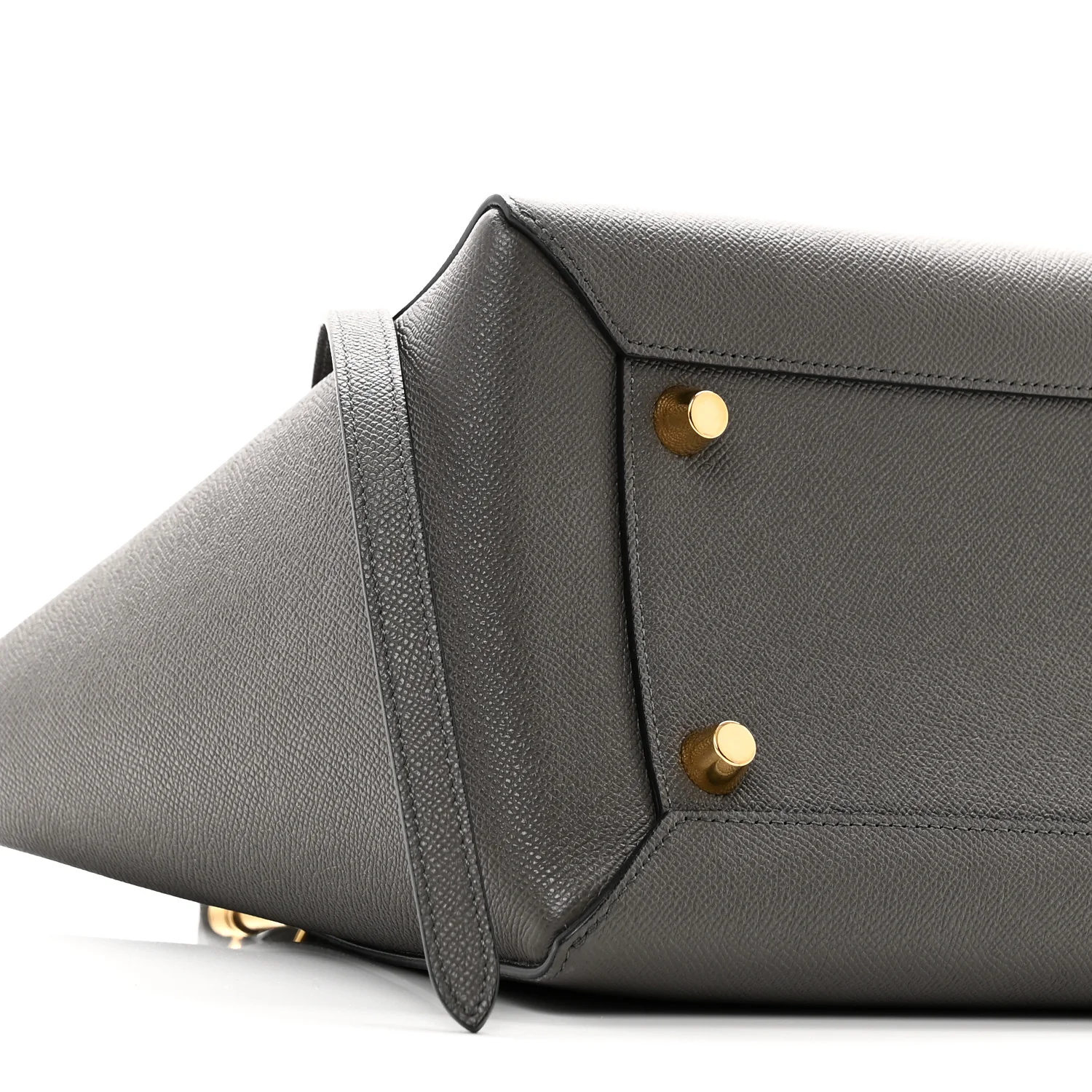 Grained Calfskin Mini Belt Bag Grey - Image 9