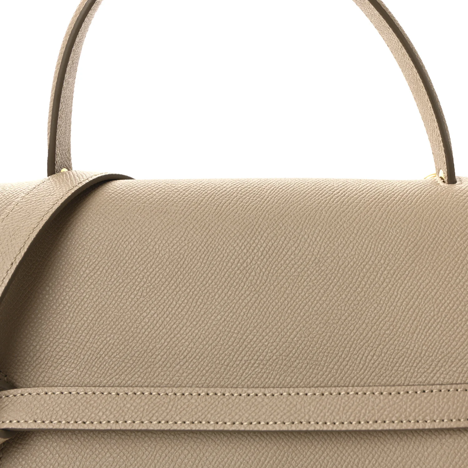 Grained Calfskin Mini Belt Bag Light Taupe - Image 8