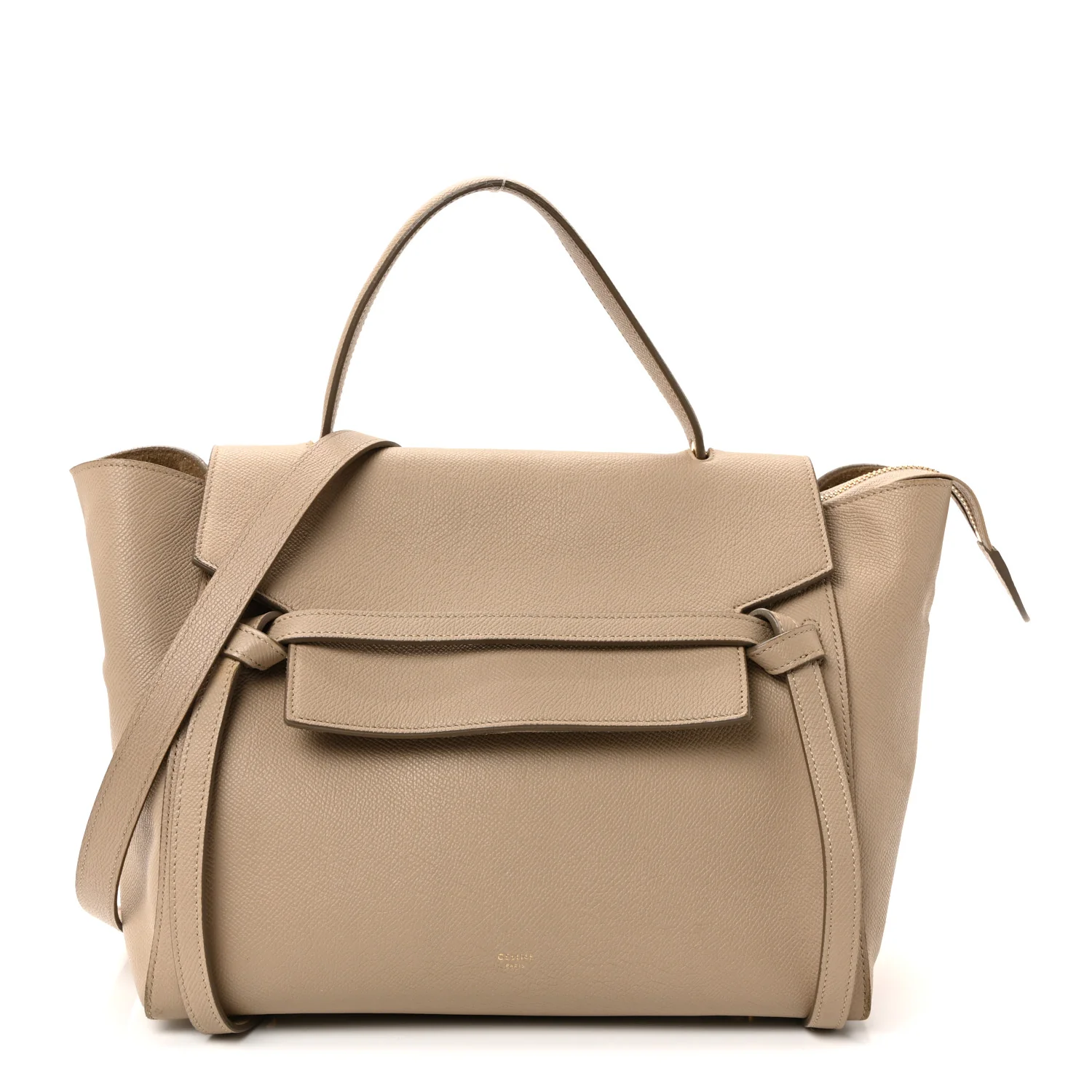 Grained Calfskin Mini Belt Bag Light Taupe