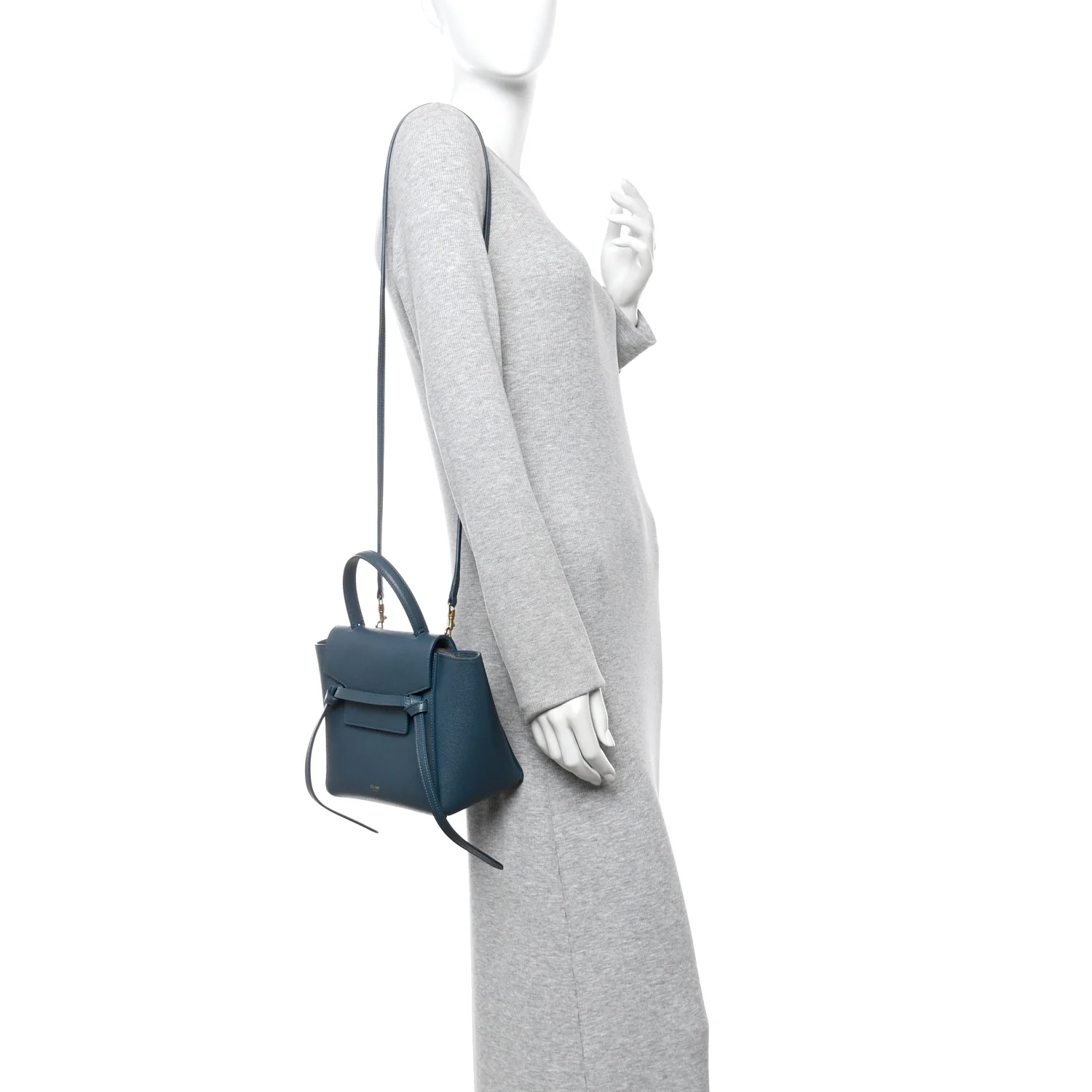 Grained Calfskin Nano Belt Bag Abyss Blue - Image 2
